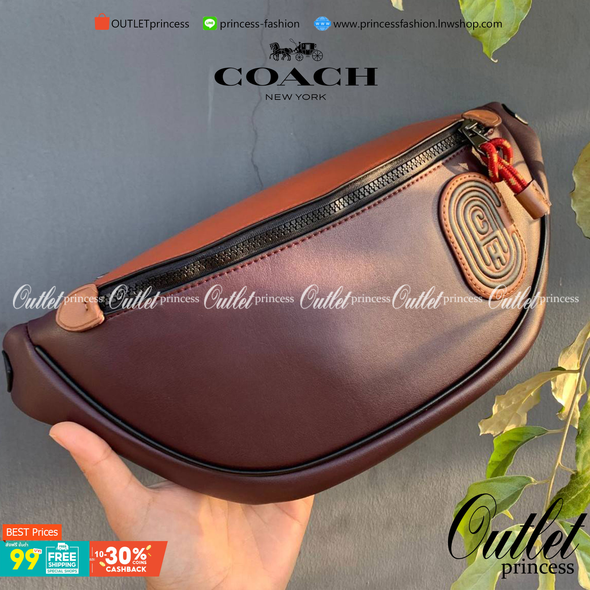 OUTTLET 】Coach Belt Bag ใบใหญ่คะ! Coach Rivington Belt Bag In Colorblock With Coach Patch C78947 สีเข้าใหม่ ได้ใจหนุ่มๆกันเลยค่าา 🌈สีจริงสวยมากค่ะ😘 กระเป๋าคาดอกด้านหน้า//คาดไปทางด้านหลัง//หรือคาดเอวได้ ตามแต่ความถนัดได้เลยนะคะ หนังแท้ นิ่ม