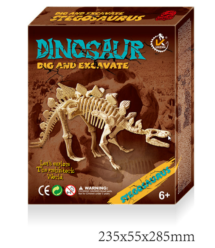 ของเล่นชุดขุดฟอสซิลโครงกระดูกไดโนเสาร์สำหรับเด็ก