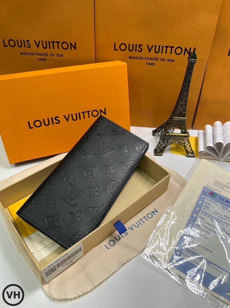 ORI หนังแท้ | LV Long Wallet / LV Brazza Damier Graphite กระเป๋าสตางค์ใบยาว กระเป๋าสตางค์ผู้ชาย