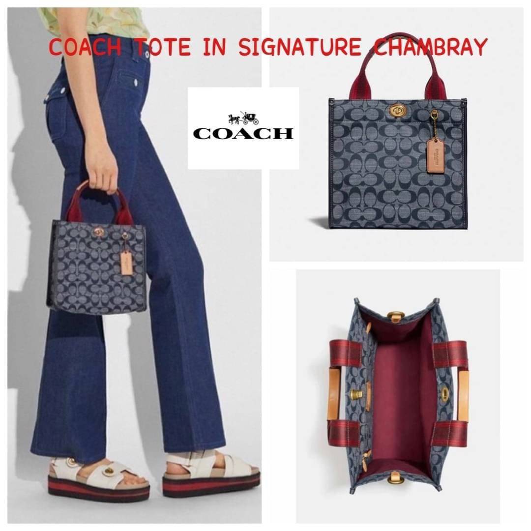 COACH Tote 22 In Signature Chambray หากคุณกำลังมองหากระเป๋าที่มีดีไซน์แปลกตา ไม่ค่อยเหมือนที่พบเห็นทั่วไป