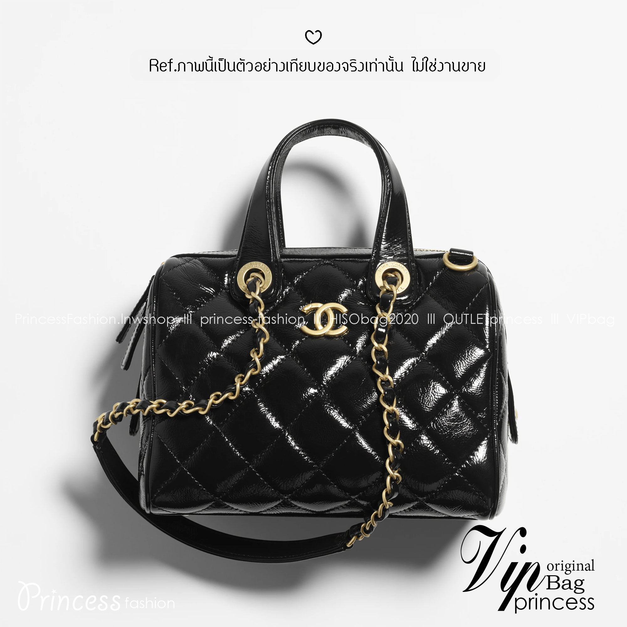 ORI หนังแท้ | Chanel Small Bowling Bag Crumpled Leather / Chanel Keepall Bag กระเป๋าถือ กระเป๋าสะพายรุ่นใหม่ล่าสุด ดีไซน์หนังยับเงา ในคอลเลกชัน Métiers d’art ปี 2024/25 ด้วยลูกเล่นของเนื้อสัมผัสและรูปแบบ