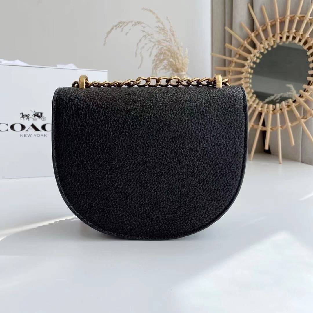 COACH ALIE SADDLE BAG : BLACK