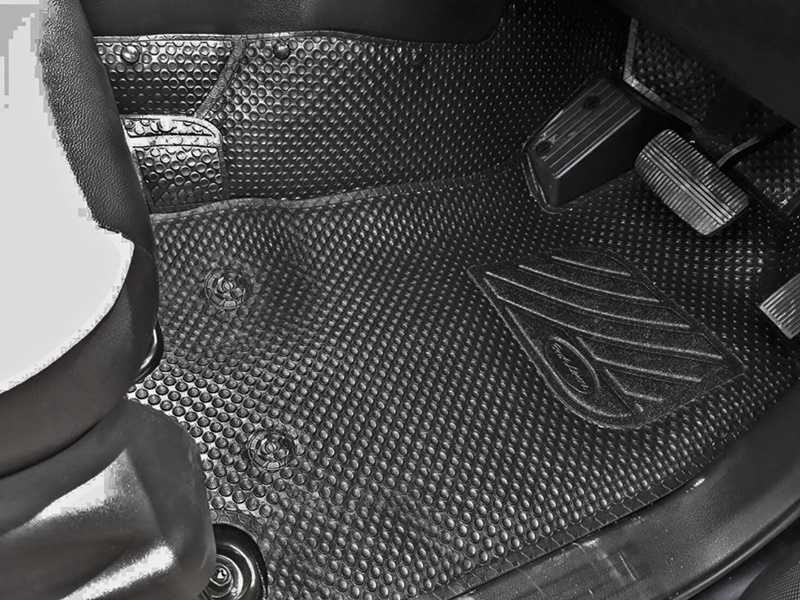 พรมกระดุมเม็ดเล็กรีดขอบ NAVARA NP-300 4ประตู สีดำ เต็มคัน