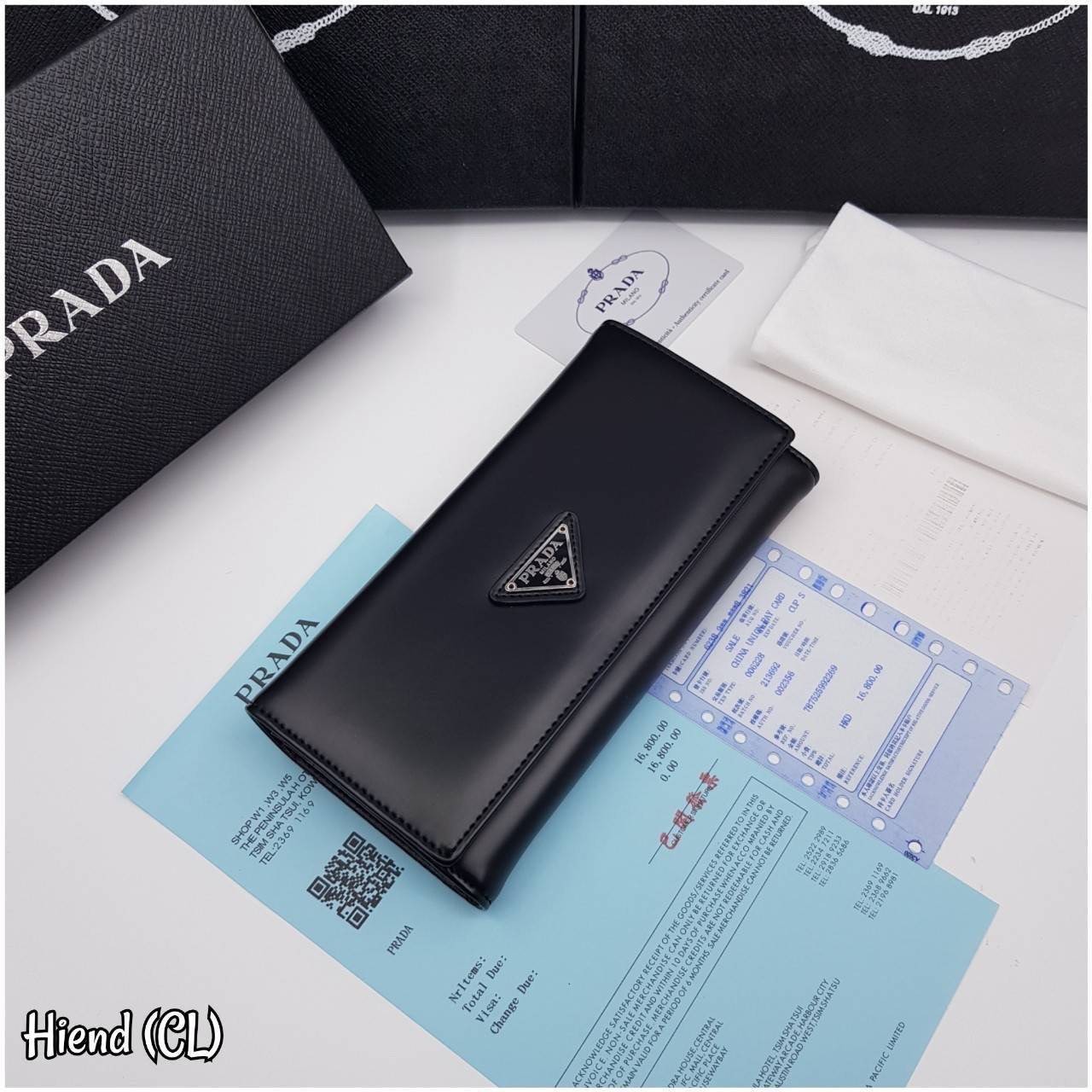 หนังแท้ Prada Long Wallet / Prada Wallet กระเป๋าสตางค์ใบยาว ใช้งานง่าย สวยหรู งานหนังแท้ทั้งใบ ภาพสินค้าถ่ายจากงานขายจริง ใช้งานต่างประเทศได้