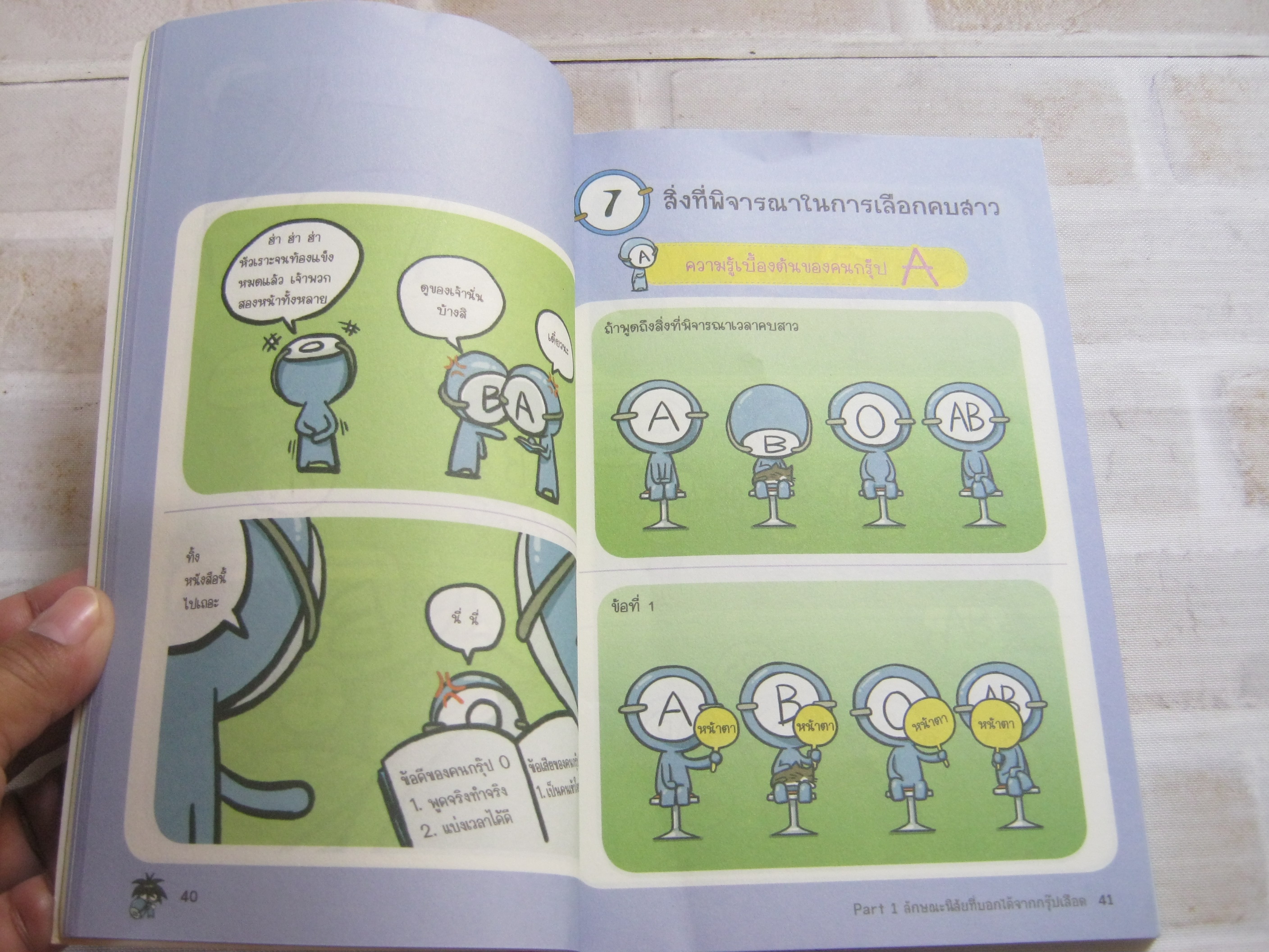 กรุ๊ปเลือดบอกนิสัย ฮาได้ใจฉบับการ์ตูน Park Dong Seon เรื่องและภาพ นิรชา มีวรรณภาค แปล