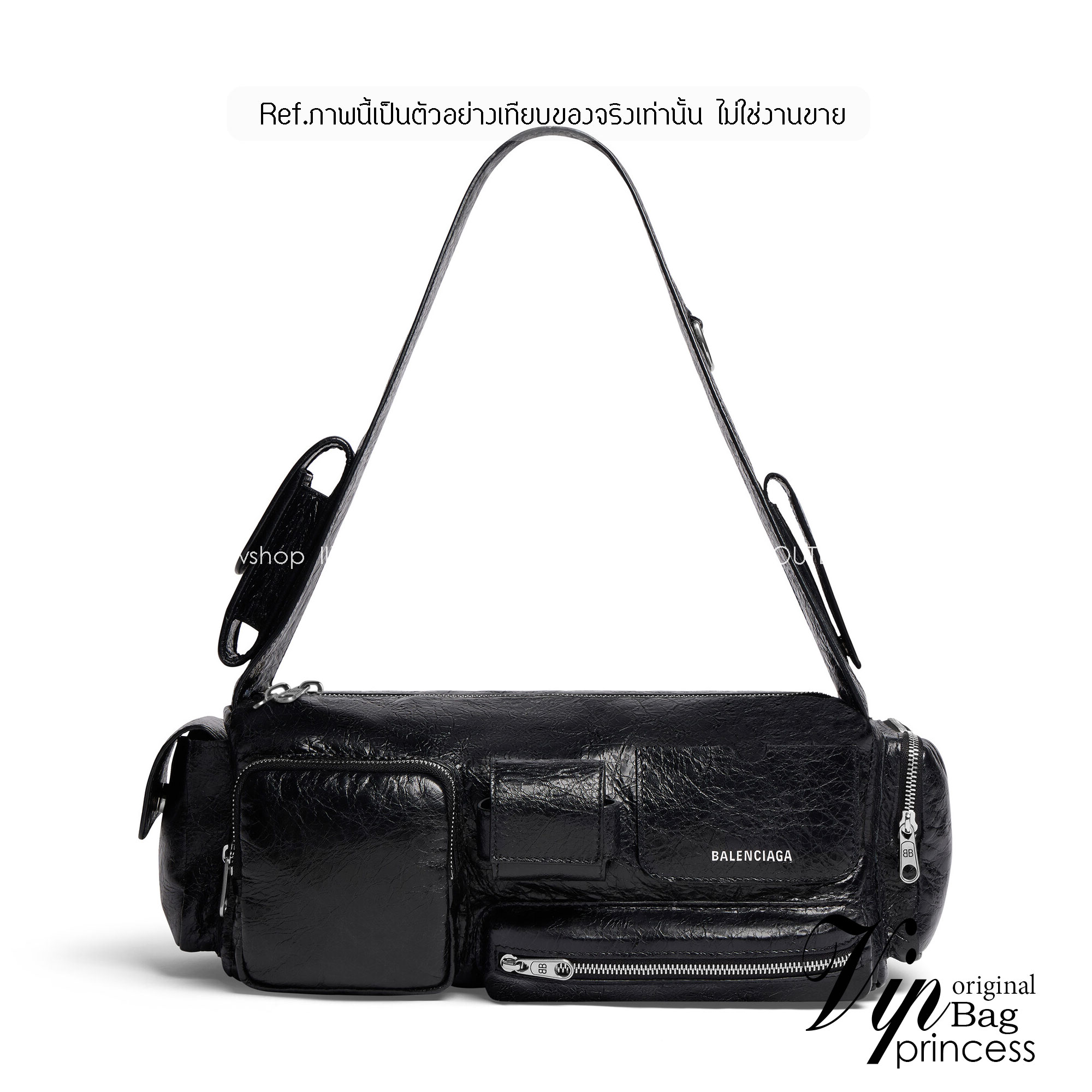 Balenciaga SUPERBUSY SMALL SLING BAG IN BLACK กระเป๋าสะพาย ใช้ได้ทั้งชายหญิง เกรดออริ 1:1 สลับแท้ ใช้งานต่างประเทศได้