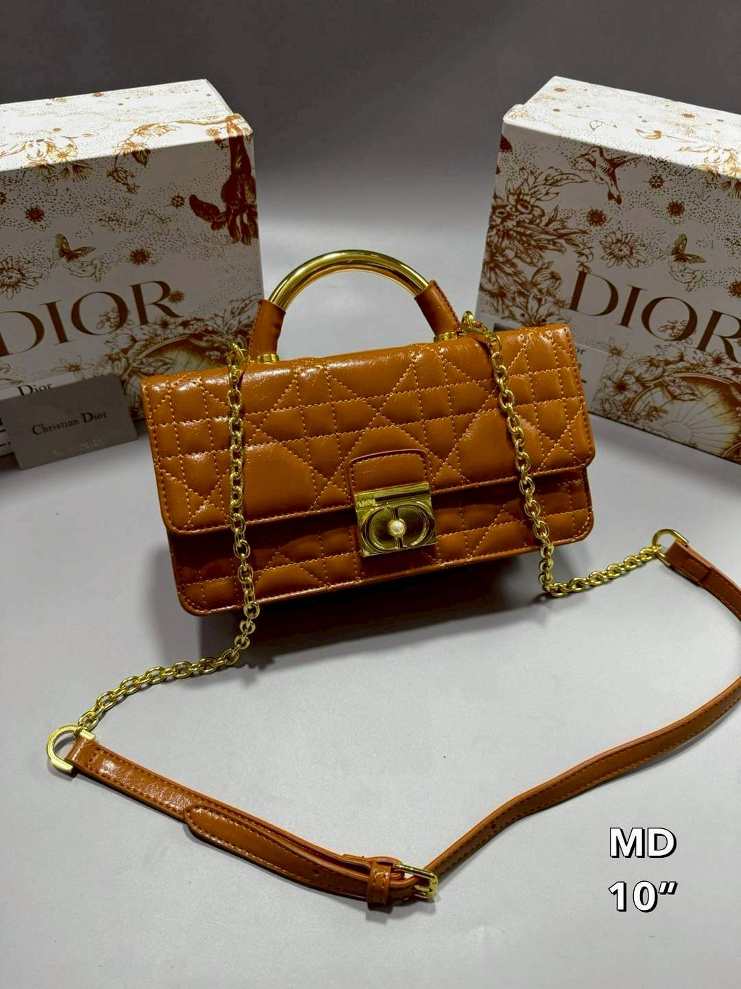 Dior Ange Bag Macrocannage CD clasp with pearl กระเป๋าถือพร้อมสายสะพาย ประดับตัวล็อคมุก สวยงามเหนือกาลเวลา มาแรงมาก! จึ้งมาก! สุดลัคชู