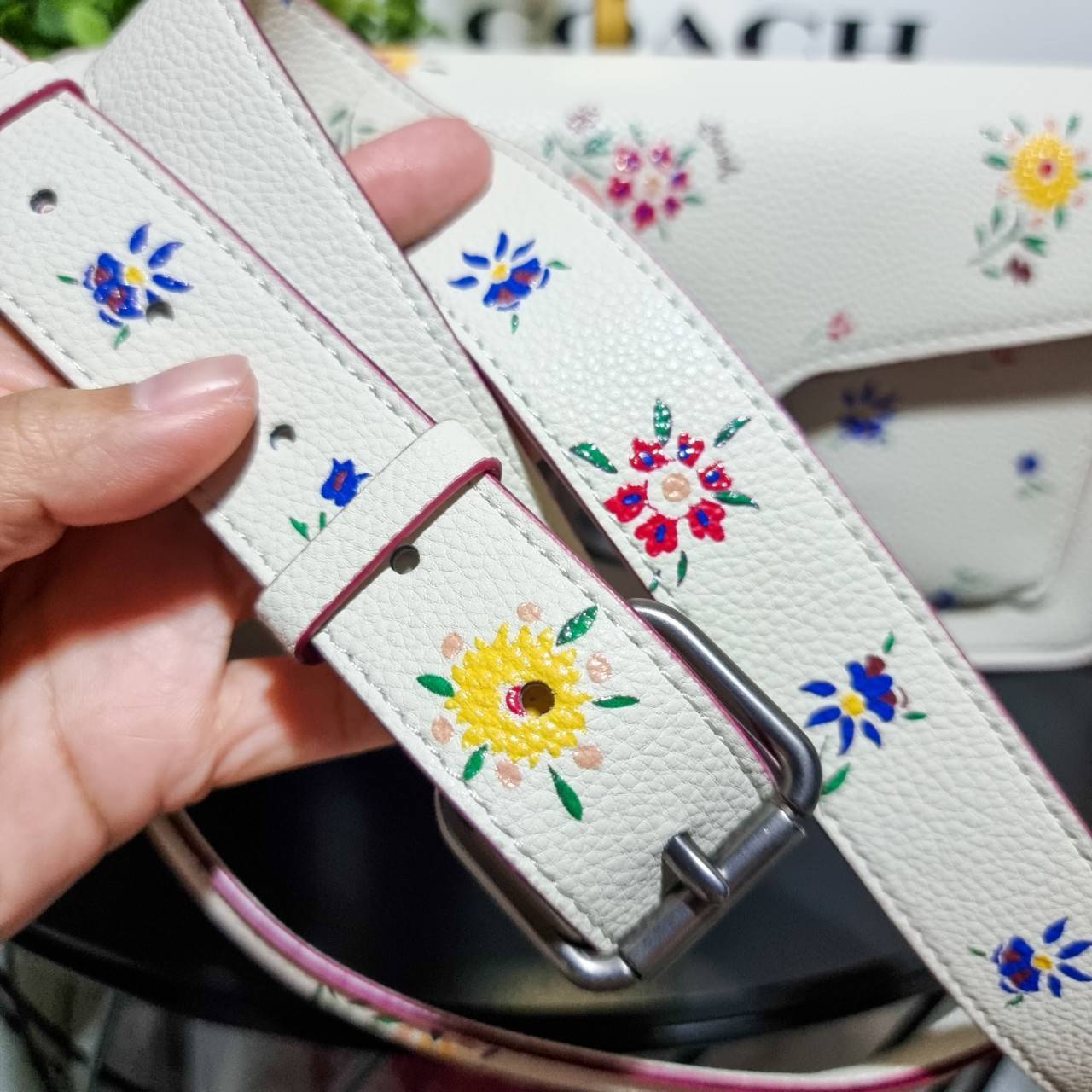 COACH TABBY SHOULDER BAG 26 WITH WILDFLOWER PRINT 630 WITH FLORAL EMBROIDERY 627