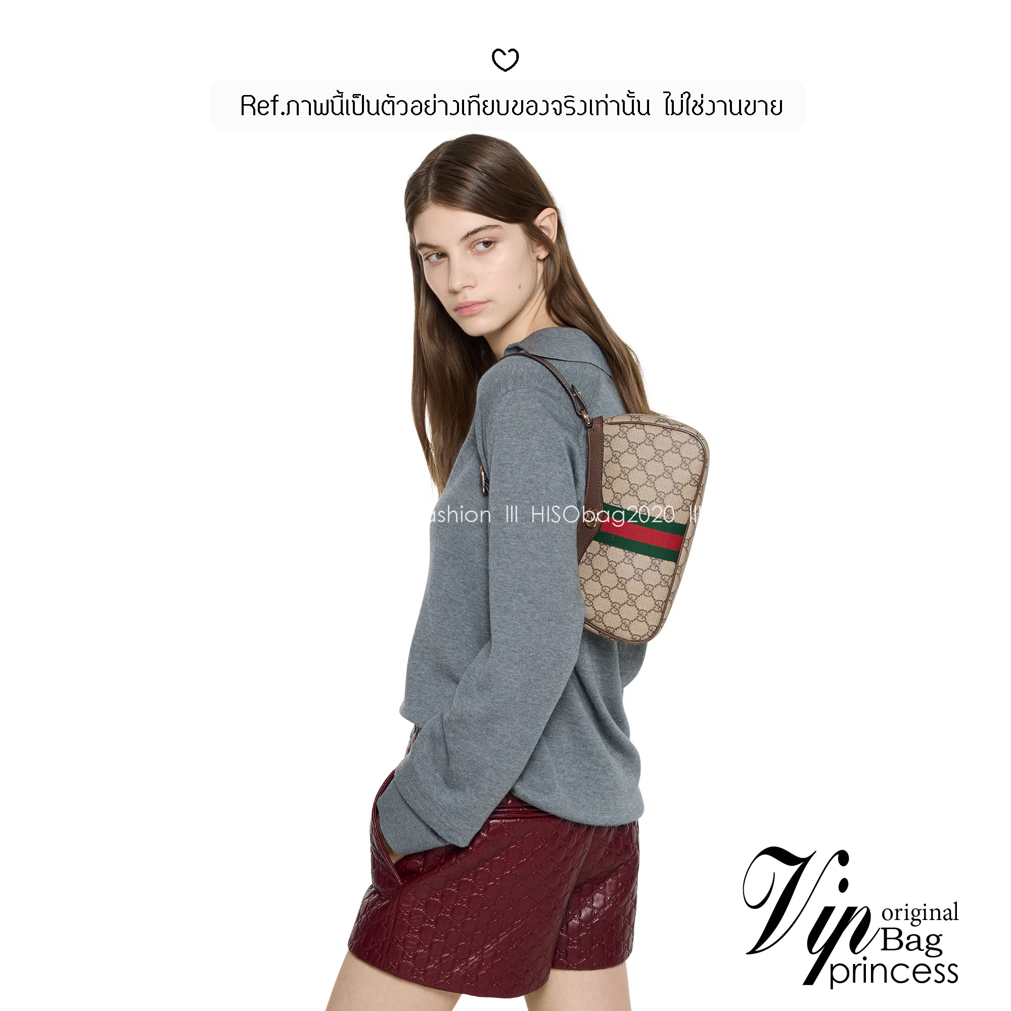 ORI หนังแท้ | GUCCI Ophidia shoulder bag กระเป๋าสะพายทรงโฮโบ คอลเล็กชั่น Ophidia ไฮไลท์รูปทรงและฟังก์ชั่นการใช้งานที่ได้รับการตีความใหม่