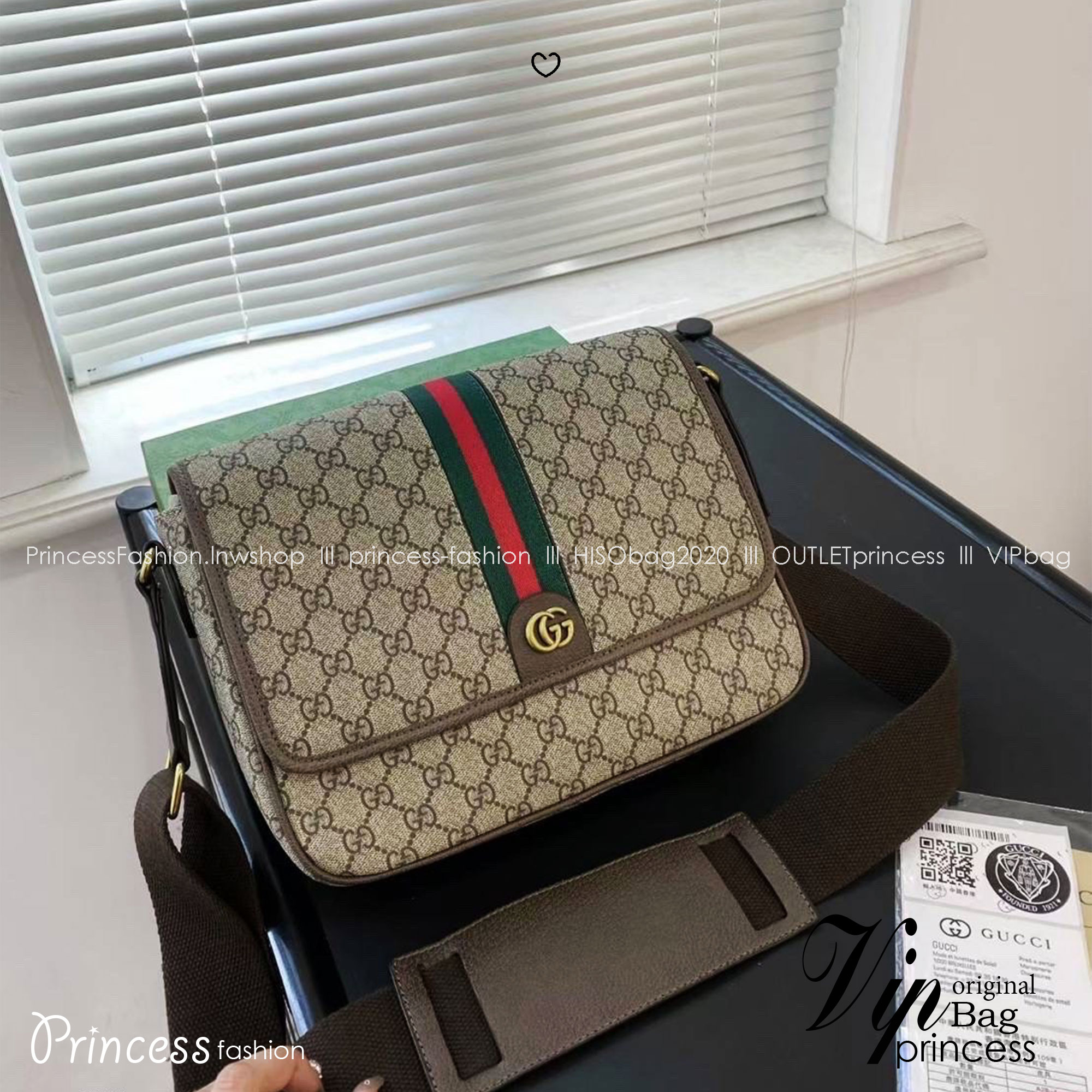 Gucci Ophidia medium messenger bag กระเป๋าทรงแมสเซนเจอร์ใบใหญ่กำลังพอดี ไอเท็มที่หนุ่มๆต้องไม่พลาด โดดเด่นด้วยลวดลายคลาสสิค คาดหน้าเขียวแดงสวยเป็นเอกลักษณ์