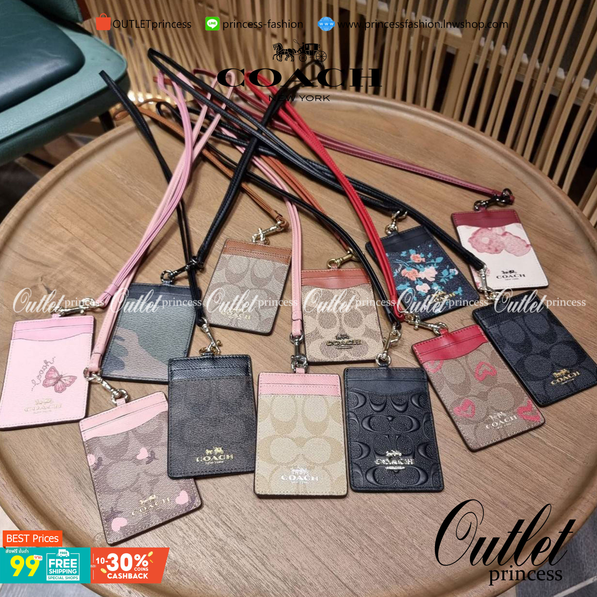 COACH ID LANYARD IN COLORBLOCK SIGNATURE CANVAS ง่ายๆแบบไม่ธรรมดา!! คลาสสิคแต่มีดีเทลโดดเด่น!! กระเป๋าถนอมบัตร พร้อมสายคล้องคอ ดีไซน์ลวดลายสวย ดูดีทุกแบบ ใช้งานง่าย พกพาสะดวก จะใส่บัตรพนักงาน บัตรเครดิต บัตรปชช. ใบขับขี่ และบัตรอื่นๆที่อยากจะใส่!! ตามใจไป