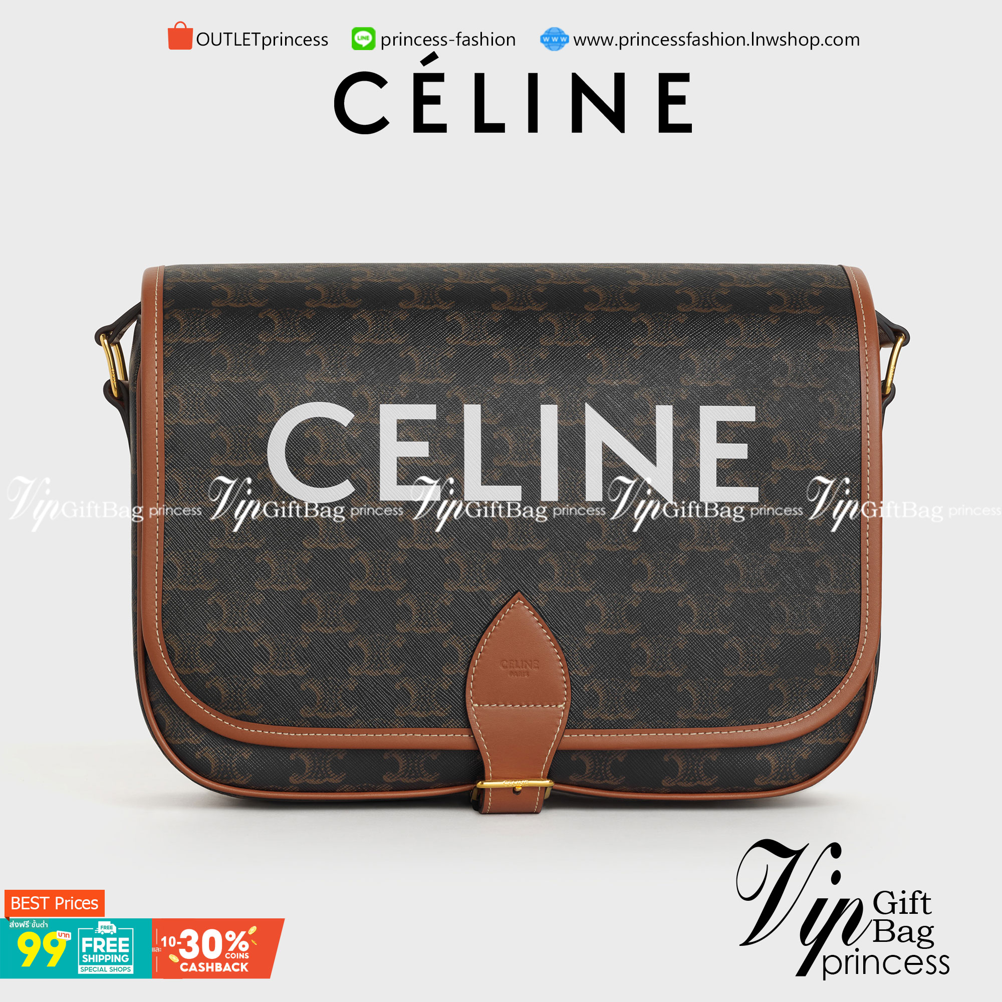 VIP 】Celine Messenger Folco Bag in Triomphe Canvas โดดเด่นไม่เหมือนกับลวดลายแคนวาสที่เป็นเอกลักษ์แบรนด์แบบไม่เหมือนใครให้ด้วยความเรียบหรูดูทางการ เพิ่มความภูมิฐานให้กับคุณอย่างลงตัวเลยทีเดียวสำหรับกระเป๋าทรงแนวนอน ซึ่งเป็นกระเป๋าที่ได้รับความนิยมอย่างมาก 