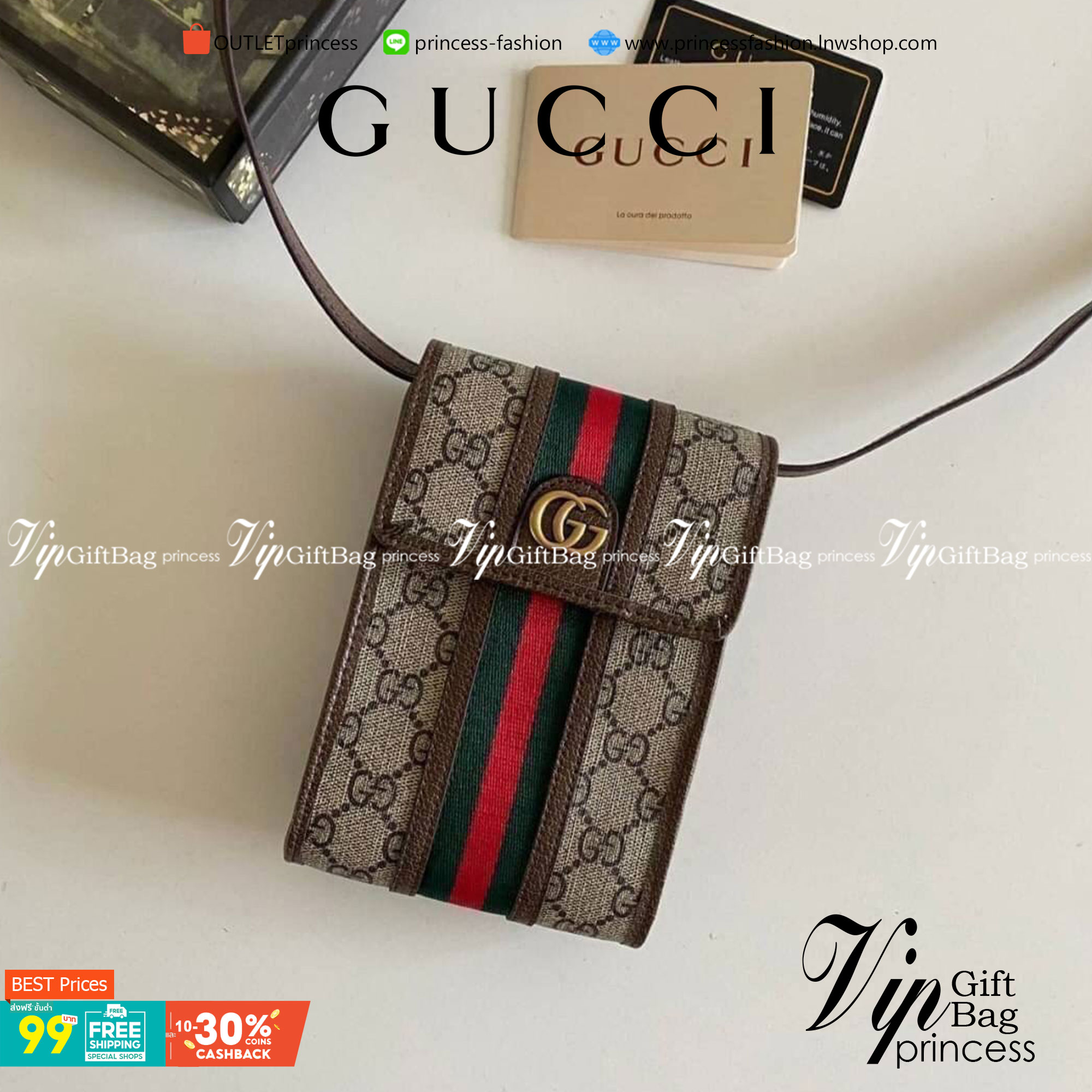 VIP GIFT 】หนังแท้ GUCCI Ophidia mini bag กระเป๋าใส่โทรศัพท์ โดดเด่นทั้งดีไซน์และคุณสมบัติในการใช้งาน ด้วยลวดลายที่มีซิกเนเจอร์เป็นเอกลักษณ์ ตอบโจทย์ความคลาสสิคเข้ากับรูปทรงที่ทันสมัย ทั้งดาราเซเลบต่างนิยมใช้กัน เรียกได้ว่าใคร ๆ ก็ต้องมีติดตัวไว้สักใบหนึ่ง