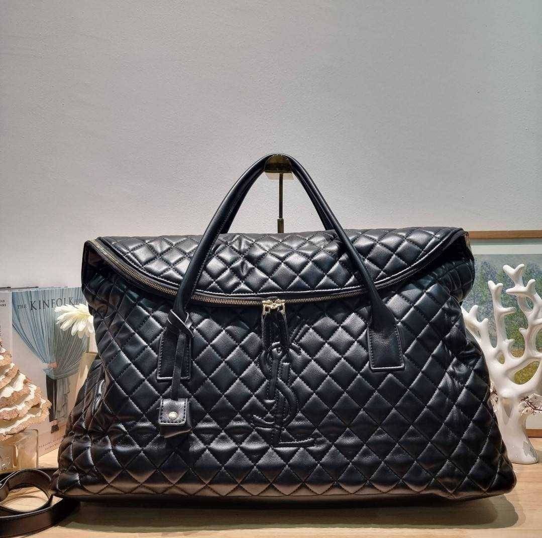 YSL ES GIANT TRAVEL BAG IN QUILTED LEATHER กระเป๋าเดินทางใบใหญ่ ดีไซน์รูปทรงเก๋ เกรดออริ 1:1 ใช้งานต่างประเทศได้