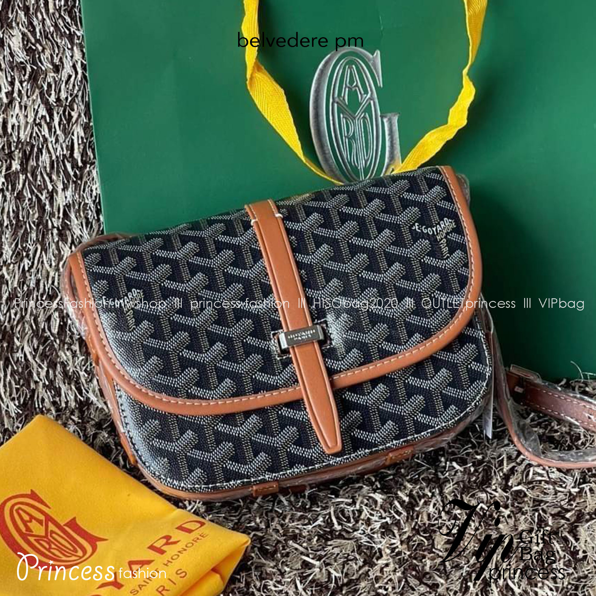 Goyard belvedere pm แบรนด์ดังจากฝรั่งเศส เรัยบหรูแต่ดูสง่า สะดุดตาด้วยลายเฉพาะตัว วัสดุที่นำมาตัดเย็บกระเป๋าเป็นวัสดุผ้าใบ