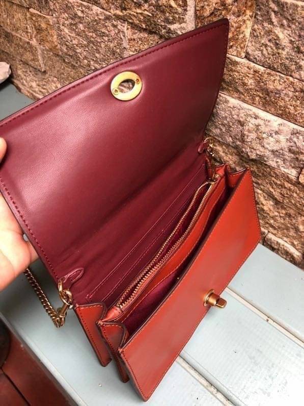 ของแท้ 💯% Coach Riley Chain Clutch In Colorblock Signature Canvas