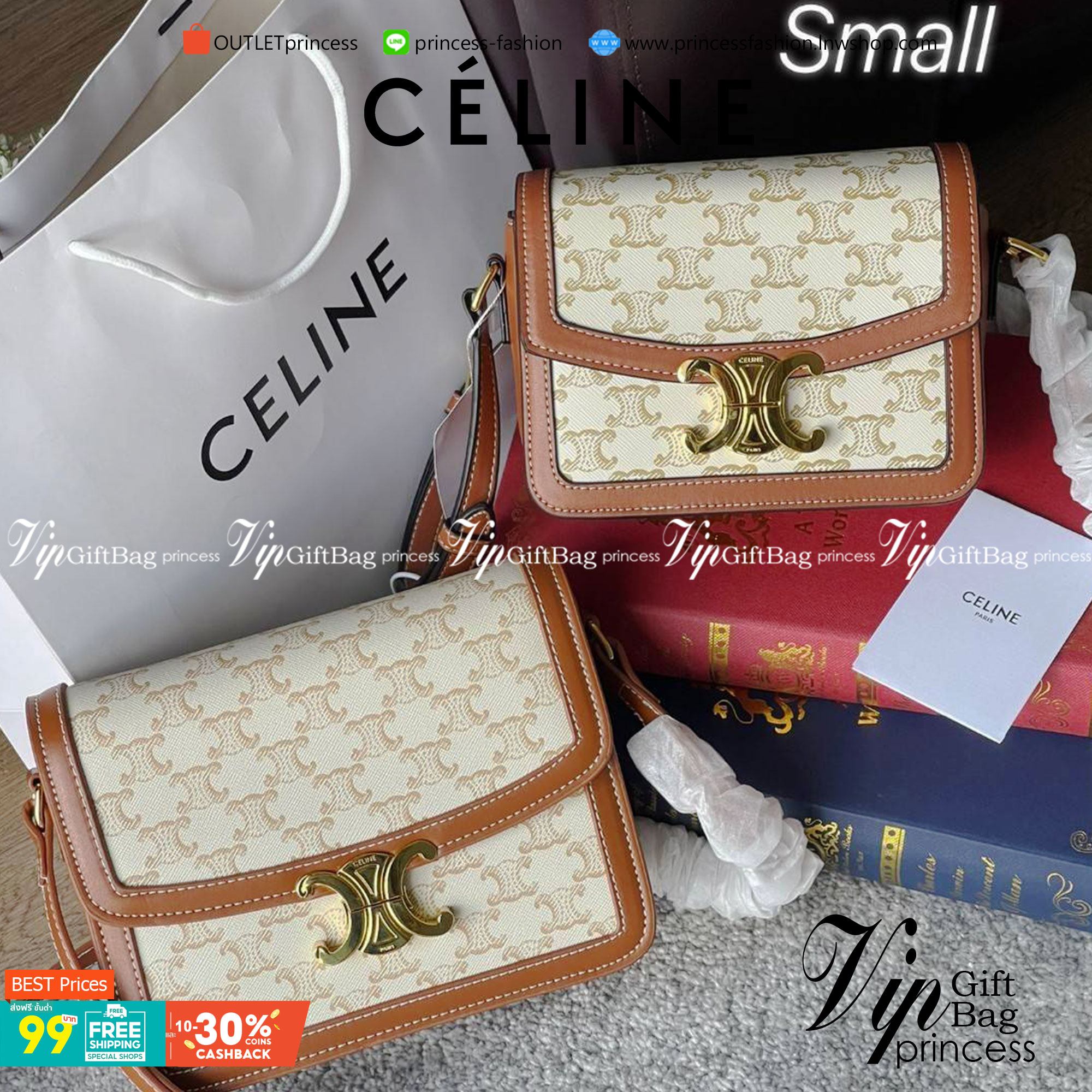 VIP 】Celine TEEN MEDIUM TRIOMPHE BAG IN TRIOMPHE CANVAS สาวๆที่กำลังมองหากระเป๋าน่ารักเอาไว้ใช้ในวันสบาย ๆ แต่ไม่รู้เลือกกระเป๋า Celine รุ่นไหนดี แนะนำรุ่นนี้เลยคะ เป็นกระเป๋าสะพายข้างขนาดกำลังดี สวยแบบคลาสสิก หรูหราด้วยแคนวาสเคลือบลาย Triomphe อีกทั้งยัง