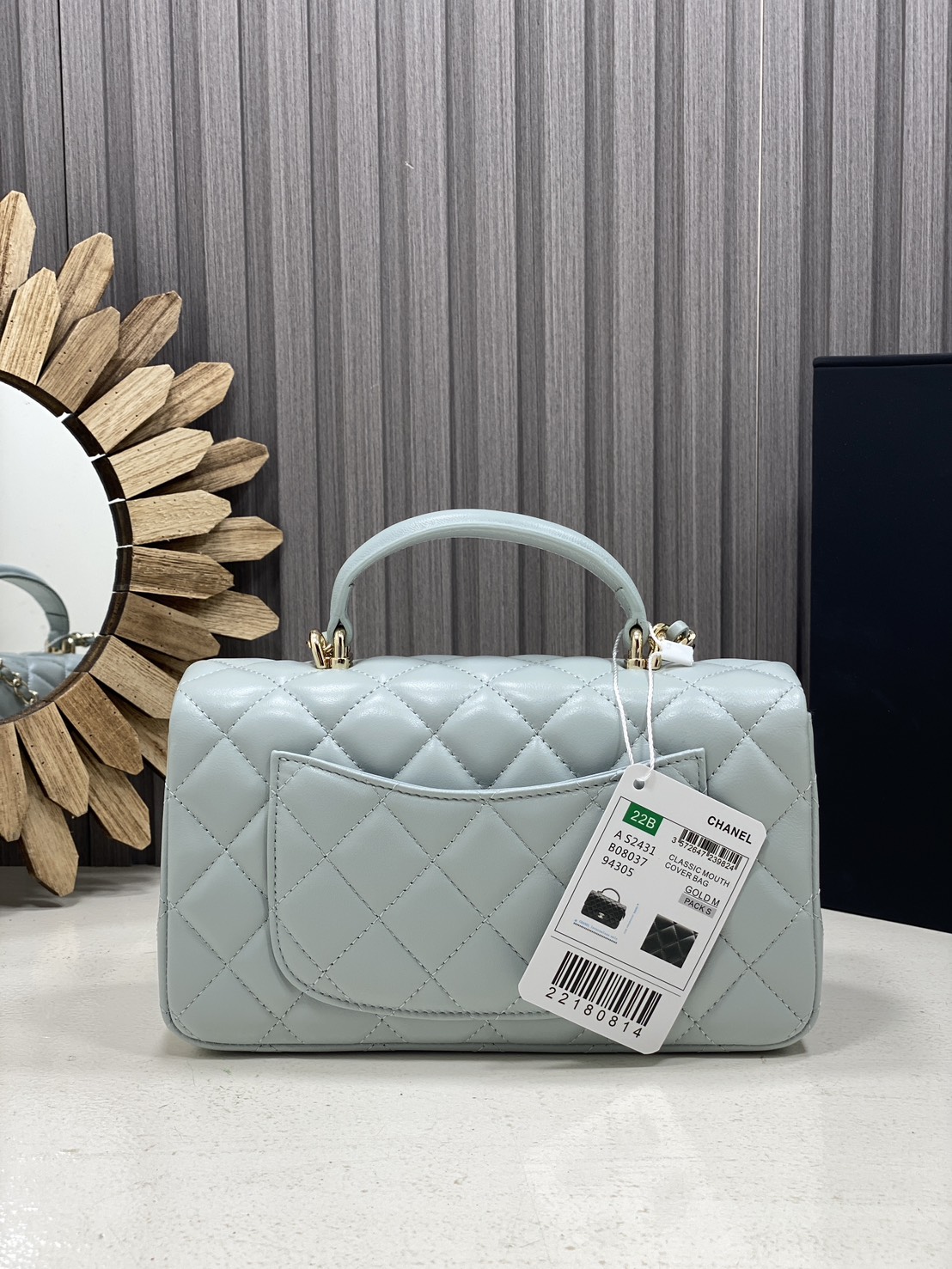 ORI หนังแท้ | CHANEL Classic Flap Bag TopHandle 20cm กระเป๋าสะพายคคลาสสิกพร้อมหูจับ หรูหราระดับตำนาน สวยงามเหนือกาลเวลา