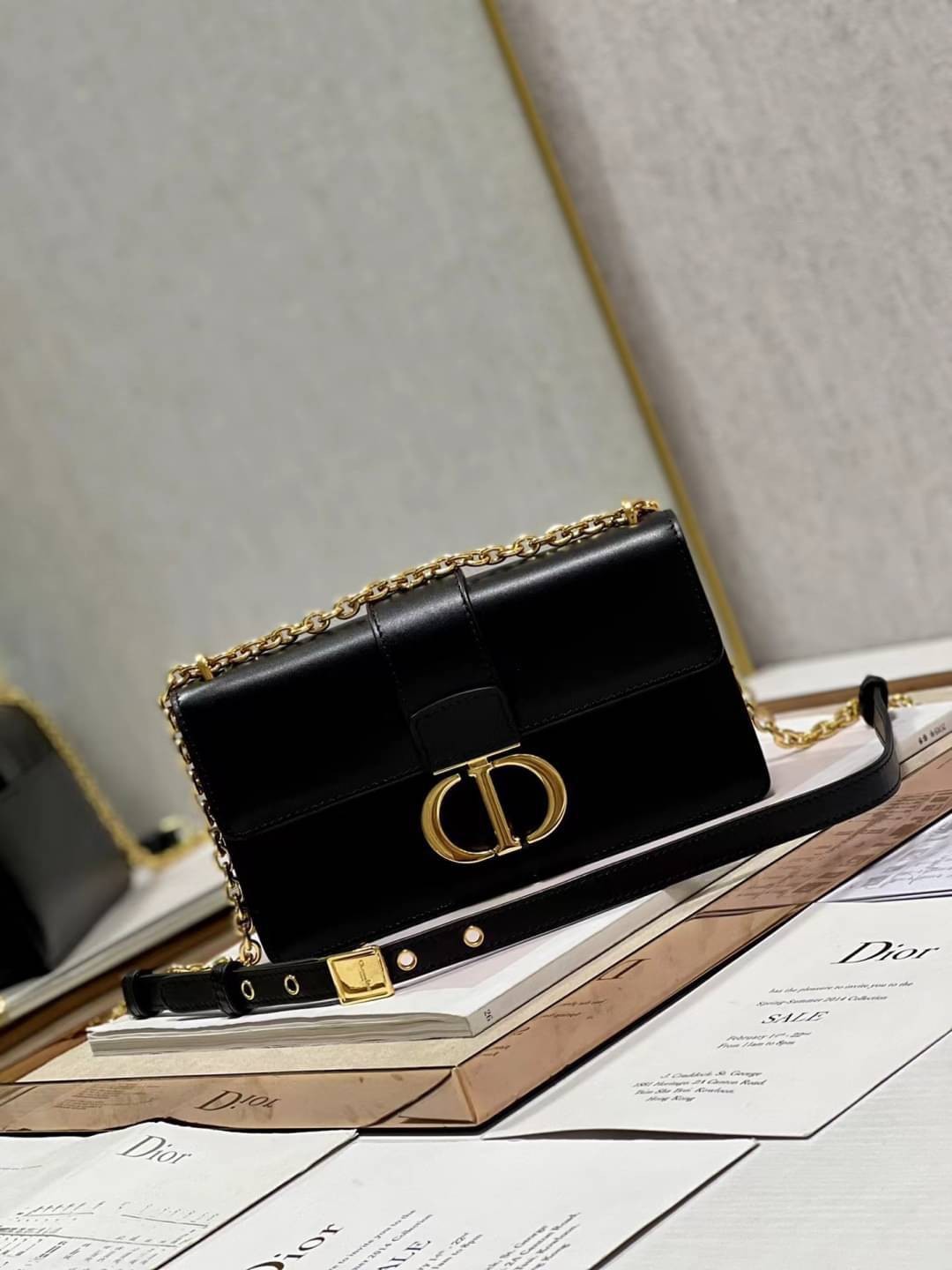DIOR 30 MONTAIGNE EAST-WEST BAG WITH CHAIN เกรดเทพออริจินอล หนังแท้ งานดีสุด ภาพถ่ายจากงานขายจริง ใช้งานต่างประเทศได้