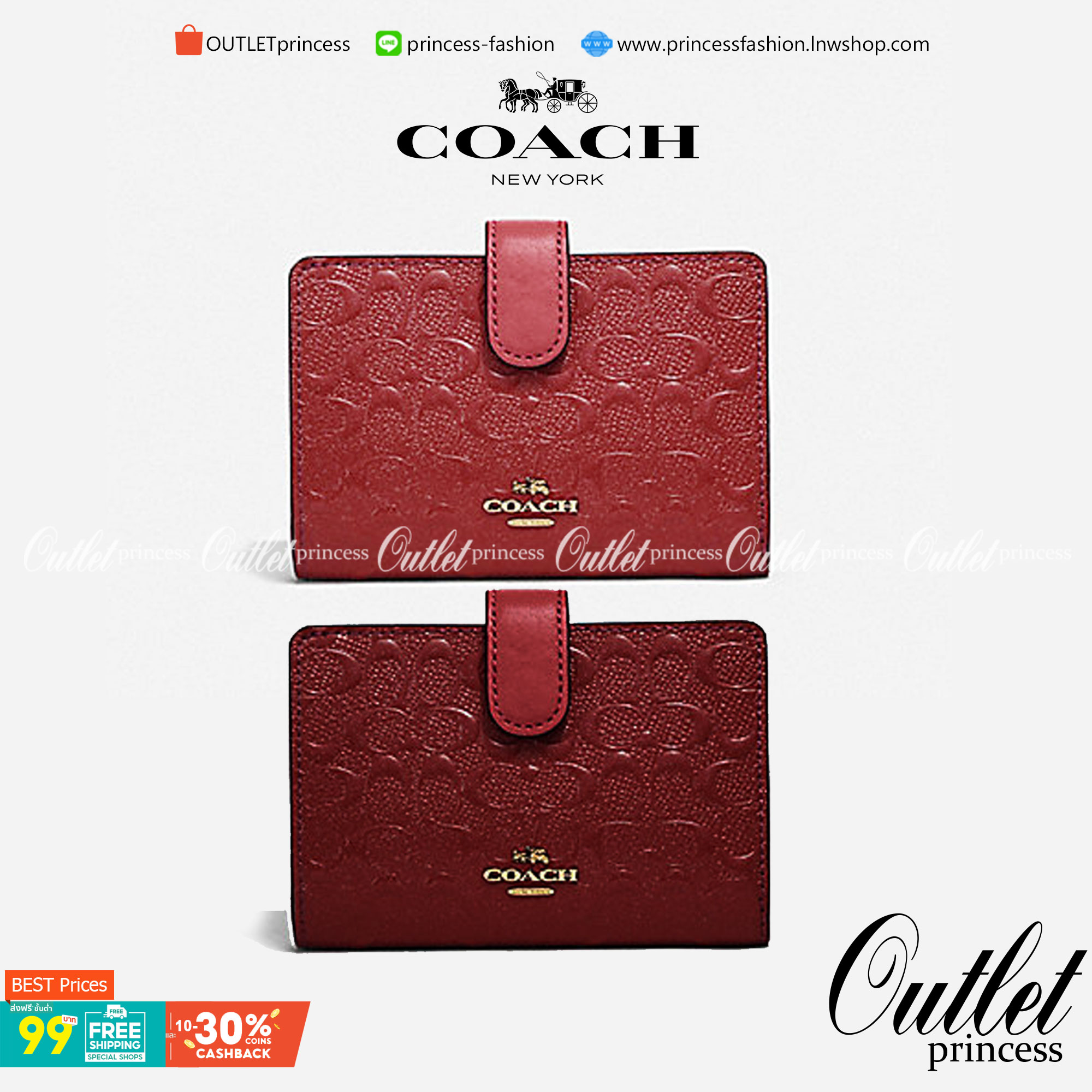 OUTLET 】COACH F25937 MEDIUM CORNER ZIP WALLET กระเป๋าสตางค์ใบกลาง 🔥 รุ่นหนังแก้วสุดฮอต!! สวยหรู ขนาดกำลังเหมาะมือ ดูดีดูแพงทุกสี มีช่องใส่บัตรและธนบัตรครบ และมีช่องแยกสำหรับใส่เหรียญ มาให้ครบเซ็ท พร้อมเสิร์ฟความสวยให้ถึงบ้านไปเลยจ้า