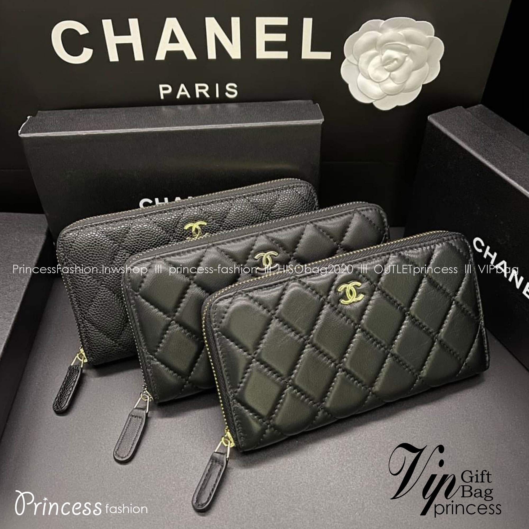 Chanel Long Wallet / CHANEL ZIP AROUND WALLET กระเป๋าสตางค์ใบยาว รุ่นยอดนิยมคลาสสิกเป็นอมตะ เป็นใบยอดนิยมของสาวๆ เลยค่าา