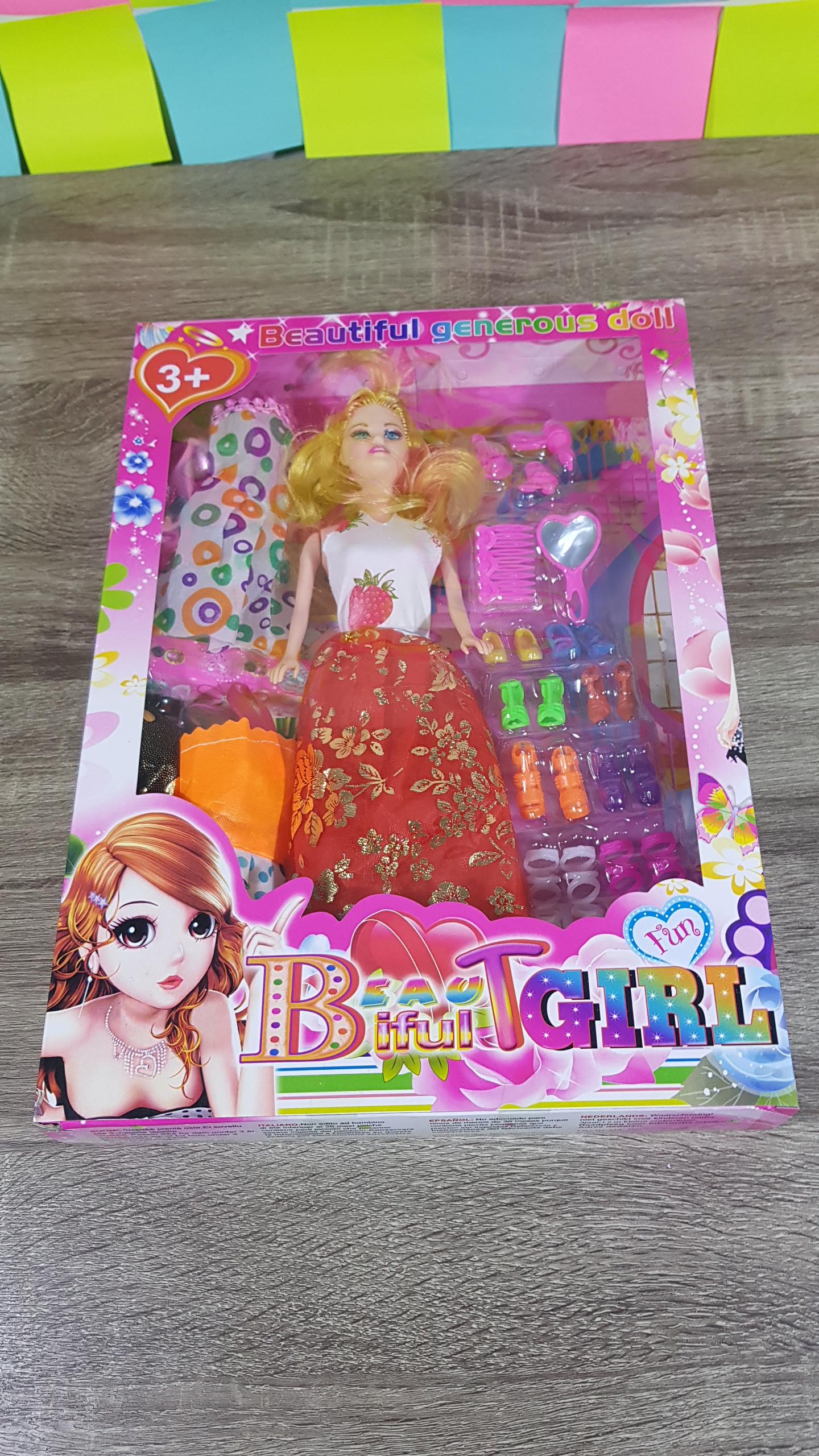 ตุ๊กตาผู้หญิง+เสื้อผ้าและร้องเท้า (No.8838G15)