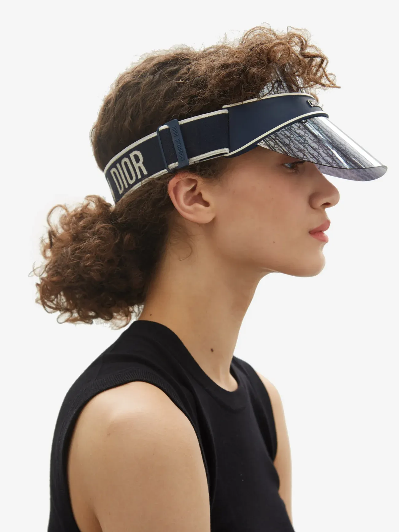 DiorClub V1U Blue Dior Oblique Visor / Dior Sun Visor Cap ภาพสินค้าถ่ายจากงานขายจริงใช้งานต่างประเทศได้