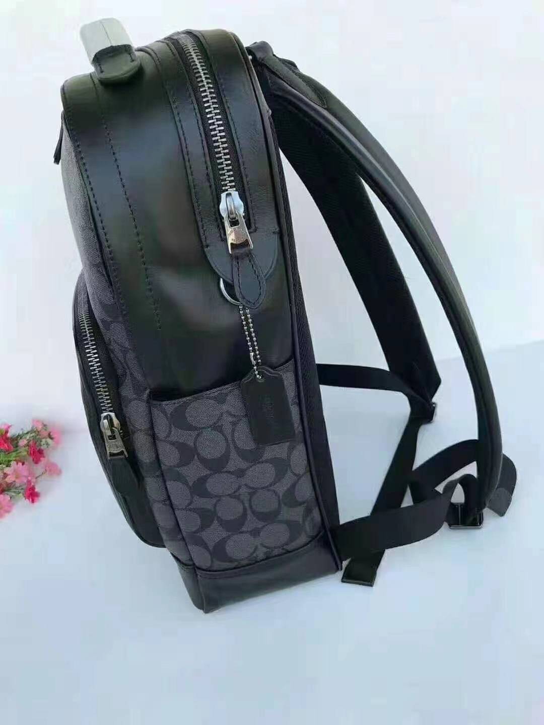 COACH GRAHAM BACKPACK IN SIGNATURE CANVAS (COACH F38755) พร้อมส่งที่ไทย TAN/BLACK ANTIQUE NICKEL