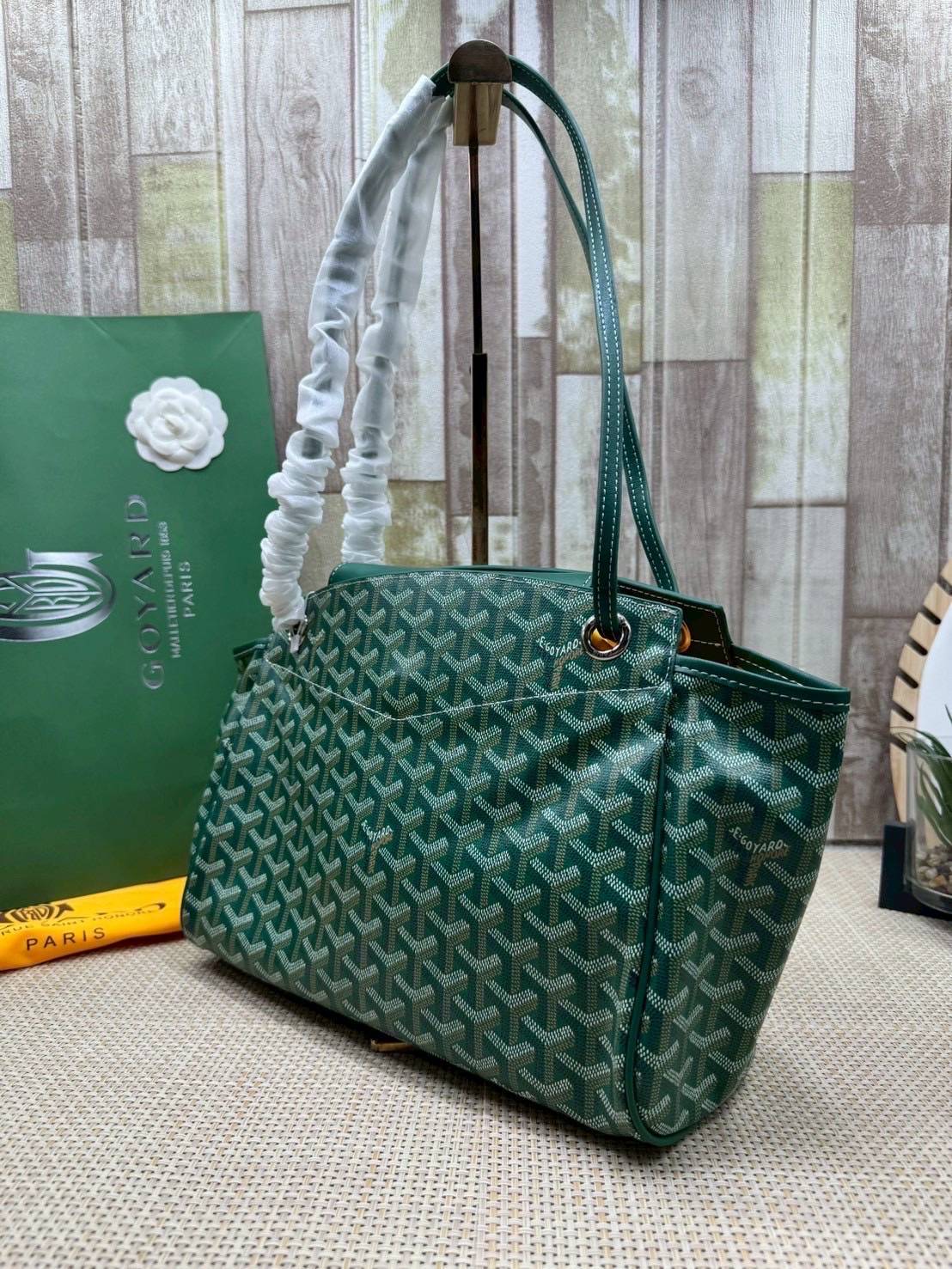 ORI หนังแท้ | GOYARD Rouette Souple Bag 30cm กระเป๋าสะพายแบรนด์หรูสัญชาติฝรั่งเศส สะท้อนถึงความเบา ความยืดหยุ่น คือการแสดงออกถึงแก่นแท้ของโมดูลาร์ของ Maison