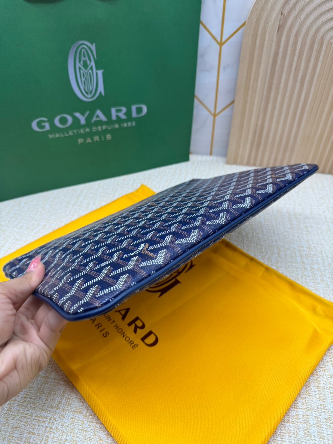 พร้อมส่ง GOYARD CLUTCH BAG unisex 30cm กระเป๋าคลัช ใช้ได้ทั้งชายหญิง เกรดออริ สลับแท้ 1:1 ใช้ต่างประเทศได้ ภาพถ่ายจากงานขายจริง
