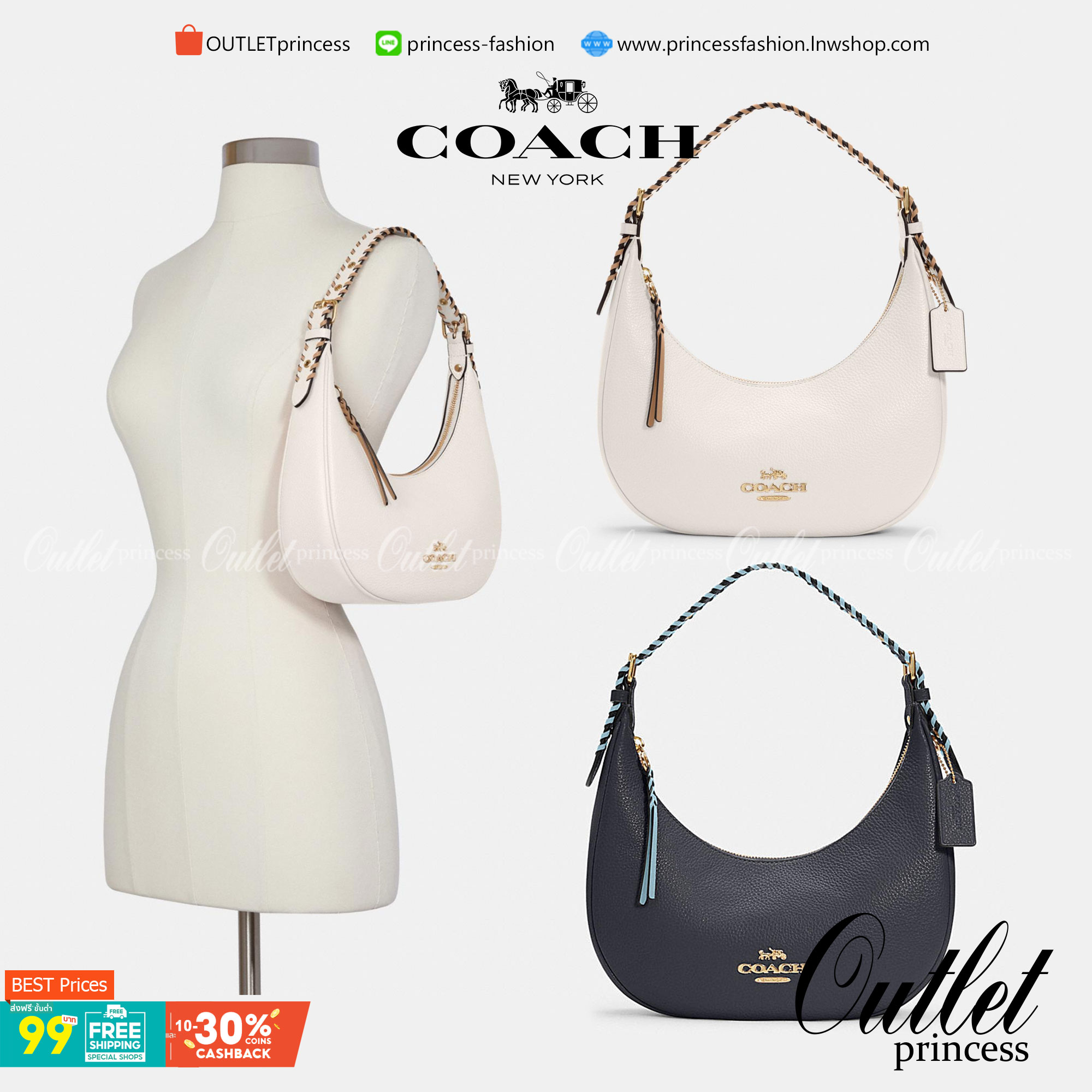 COACH BAILEY HOBO WITH WHIPSTITCH ((C4108//C1322)) พร้อมส่งที่ไทย!! สวยจริงไม่จกตาแน่นอนค่าา กระเป๋าทรงโค้ง ใช้แบบหิ้วหรือคล้องไหล่ก็ดูดี ใช้วัสดุหนังแท้ชั้นดี หนังสวยมากๆค่ะ ด้านหน้าใช้อะไหล่แบรนด์ตัวใหญ่ หรู ดูสะดุดตามีเดียว