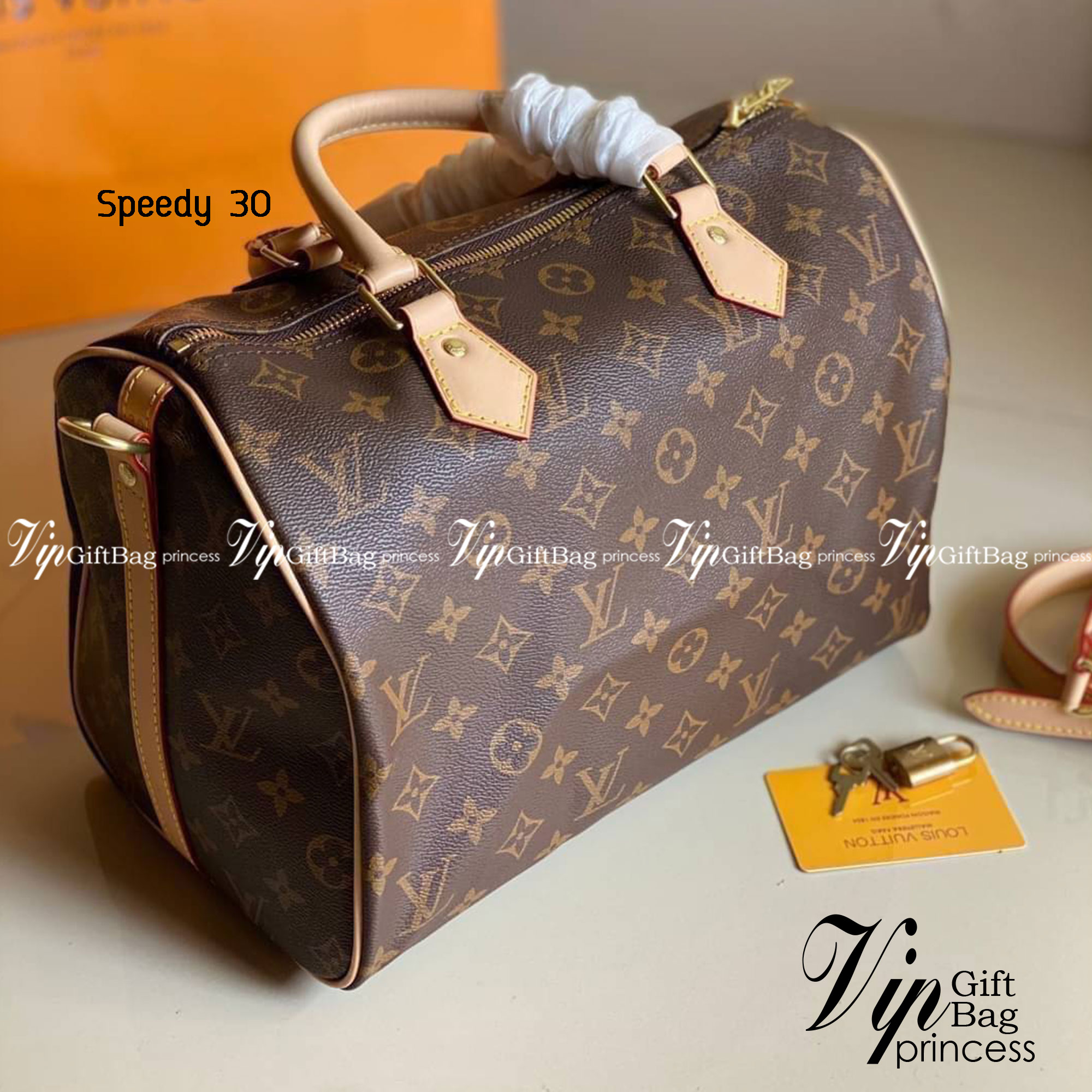 LV Speedy 30 Damier Monogram / Speedy Bandoulière 30 เกรดออริจินอล พร้อมส่งที่ไทย ภาพสินค้าถ่ายจากงานขายจริง ใช้งานต่างประเทศได้