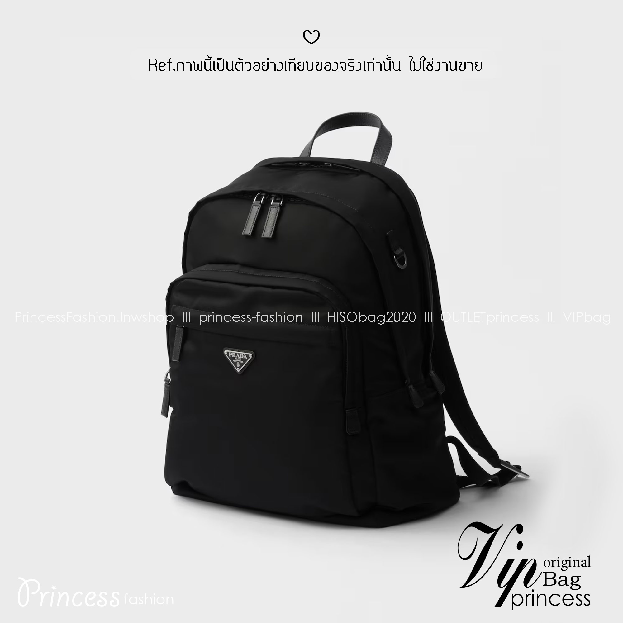 Ori หนังแท้ | Prada Re-Nylon and Saffiano leather backpack กระเป๋าเป้สะพายหลังไนลอนใบใหญ่จุของได้เยอะ ดีไซน์ล้ำสมัยสัมผัสความหรูหราคลาสสิก