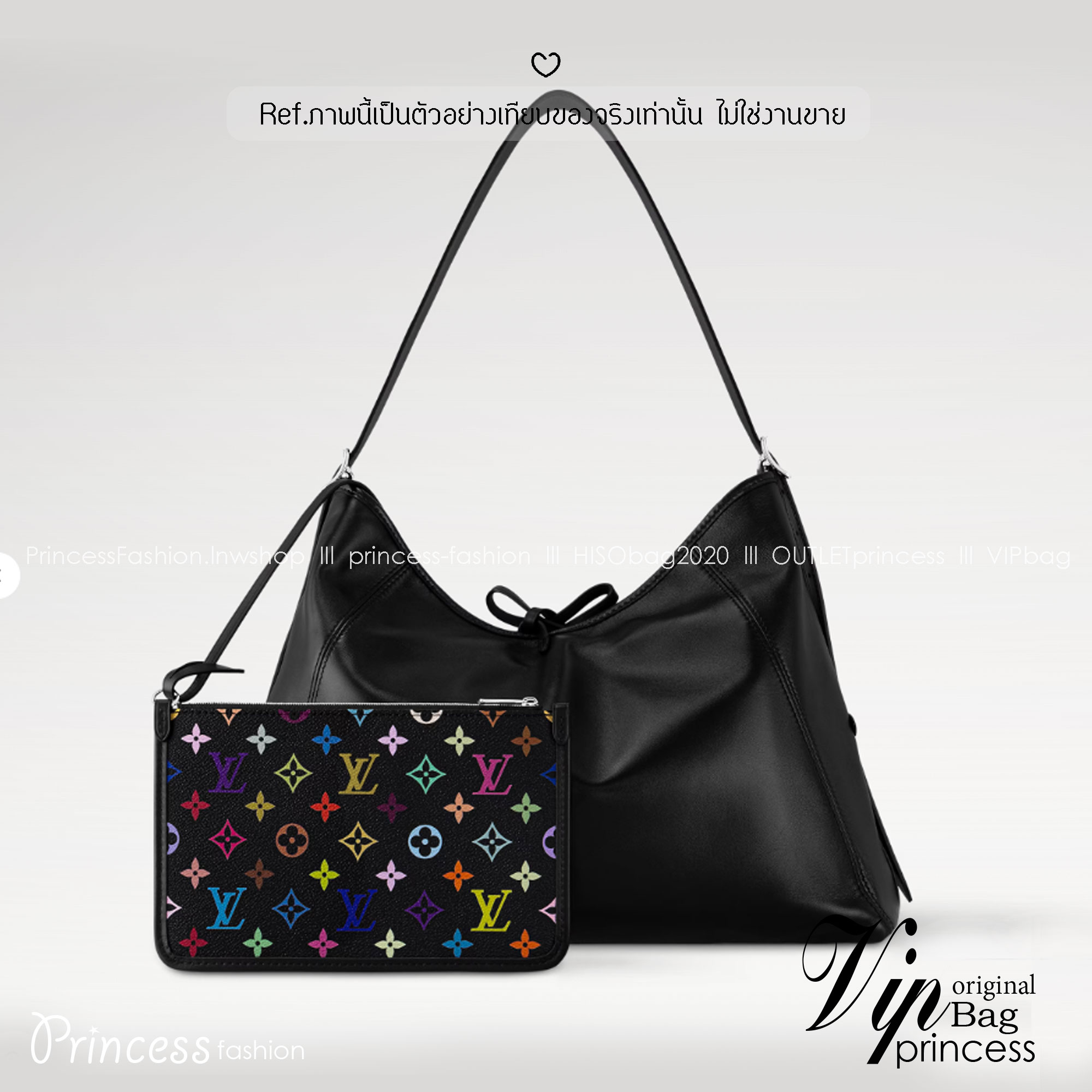 ORI | LV x TM CarryAll Vibe Bag Murakami ใหม่ล่าสุด กระเป๋าสะพายทรงสวย ดีไซน์เรียบง่ายคลาสสิค หรู ดูผู้ดี มาพร้อมใบลูกแต่งแต้มดีเทลเปี่ยมชีวิตชีวา
