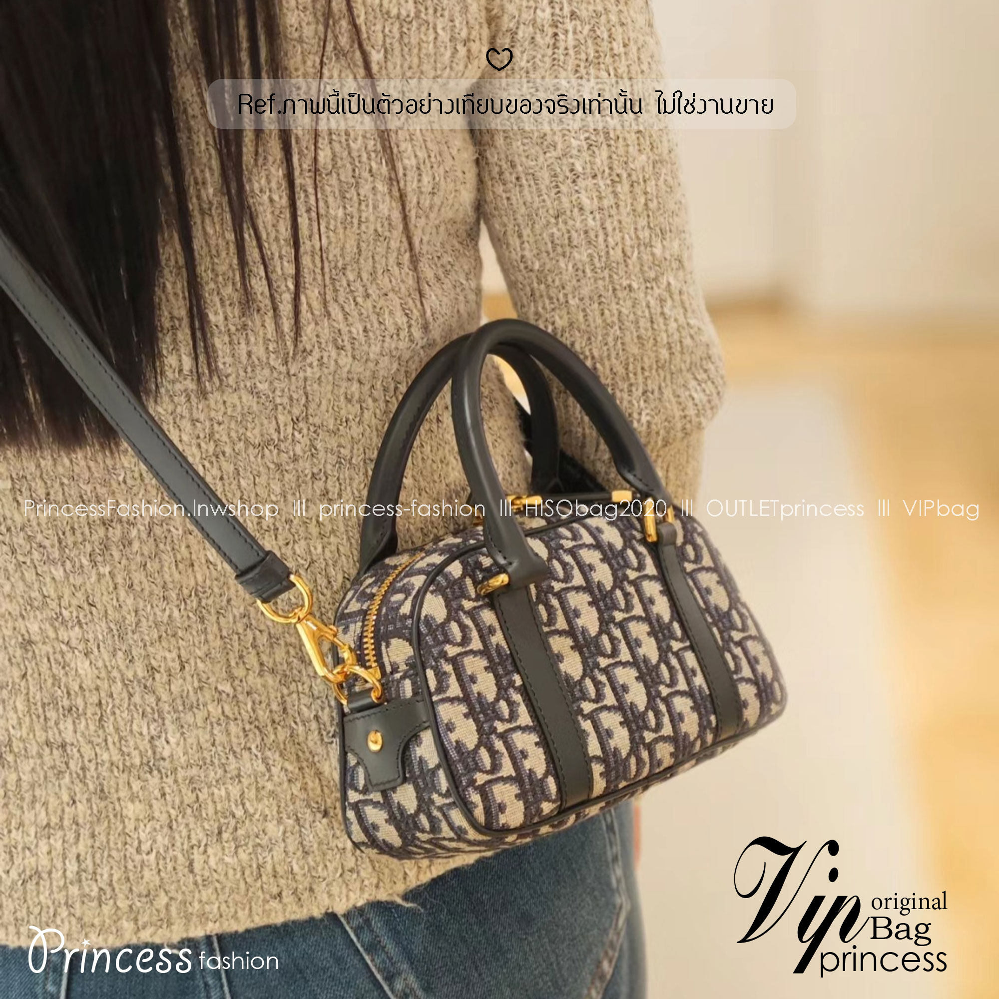 ORI หนังแท้ | DIOR D-Vibe East-West Nano Bag กระเป๋าทรงหมอนไซส์มินิน่ารัก ดีไซน์โบว์ลิ่งรูปทรงทันสมัยใช้งานง่ายจุของสำคัญได้ครบ สวยสง่างามเป็นเอกลักษณ์