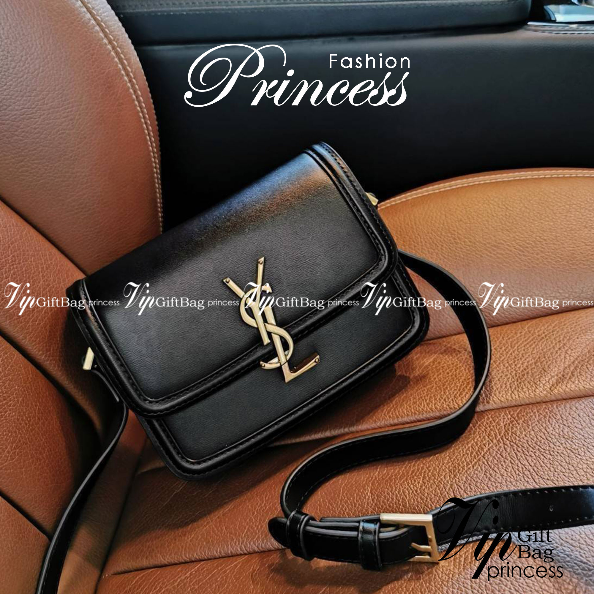 VIP YVES SAINT LAURENT YSL CROSSBODY BAG VIP / YSL Solferino Bag วัสดุหนังแท้ Calfskin ทรงสี่เหลี่ยมหนังสวยหรูอยู่ทรงเปิดปิดด้วยฝาปิดโลโก้แบรนด์อะไหล่ทอง ภายในโล่งมีช่องหลัก และช่องย่อยสามารถใส่มือถือของใช้จุกจิกได้เยอะ สายสะพายหนังยาวปรับระดับได้จะสะพายไ