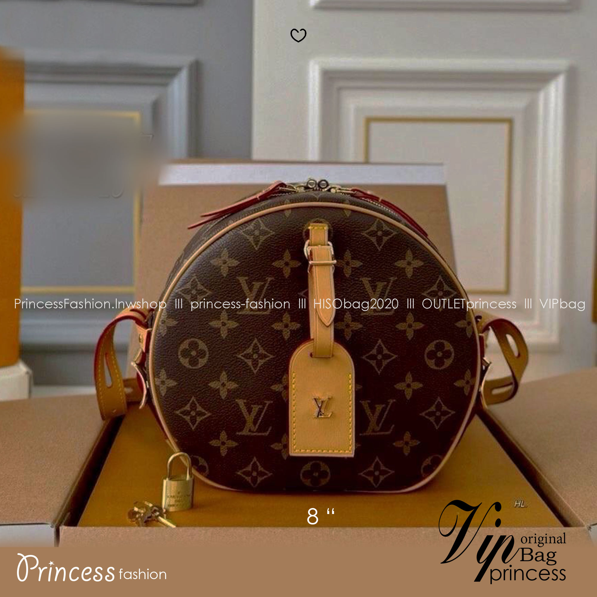 LV Petite Boite Chapeau bag 8" กระเป๋าสะพายทรงกลม สวยหรู โดดเด่นเป็นเอกลักษณ์ตามแบบฉบับแบรนด์ เปิด-ปิดด้วยซิป รูดใช้งานสะดวก ภายในเป็นช่องโล่ง ราคาสุดคุ้มแบบนี้ ต้องมีไว้ใช้สักใบน้า!!