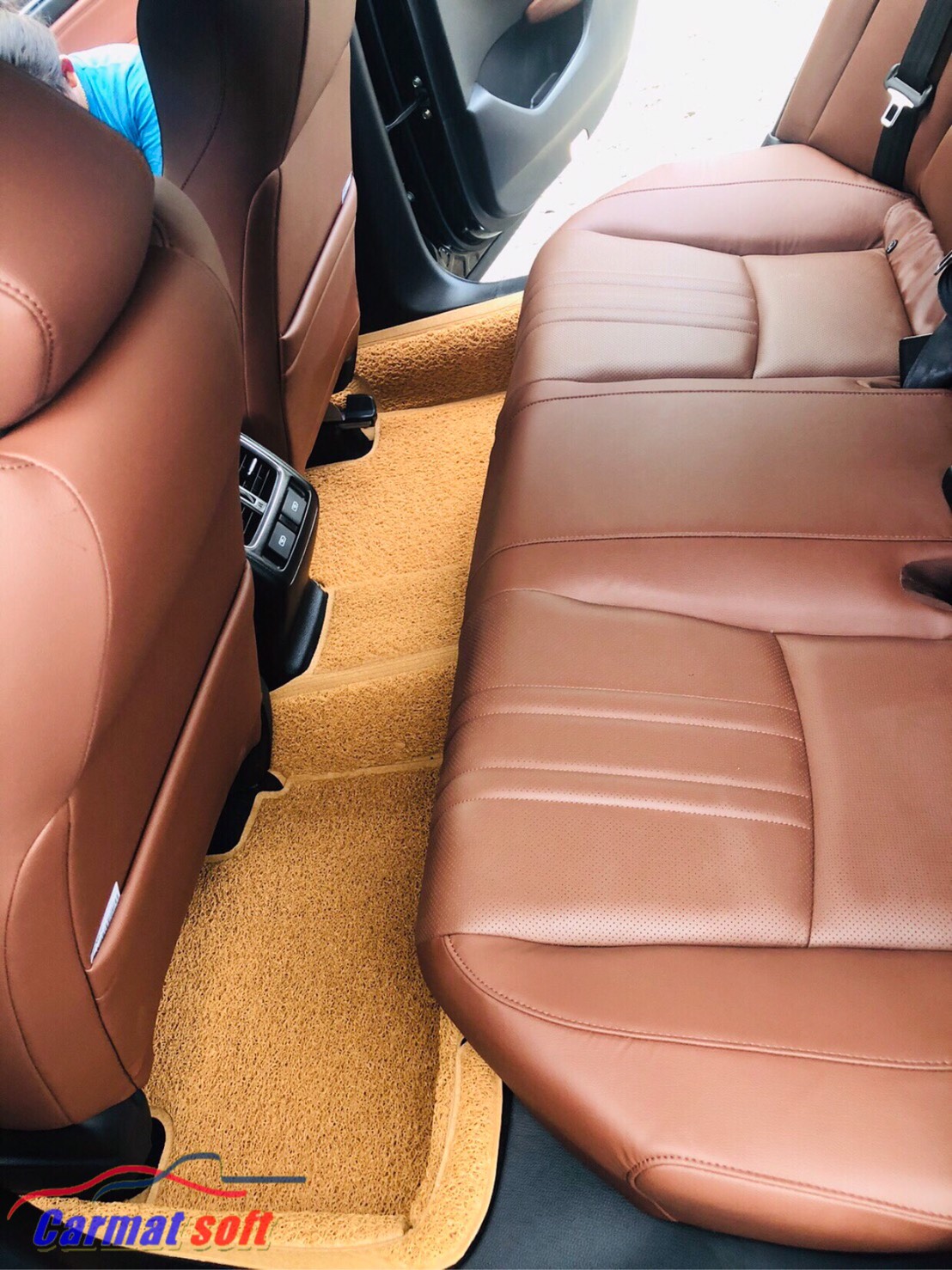 พรมไวนิลดักฝุ่น HONDA ACCORD G10 ปี 2019 แบบรีดขอบ สีชามัวร์ เข้ารูป