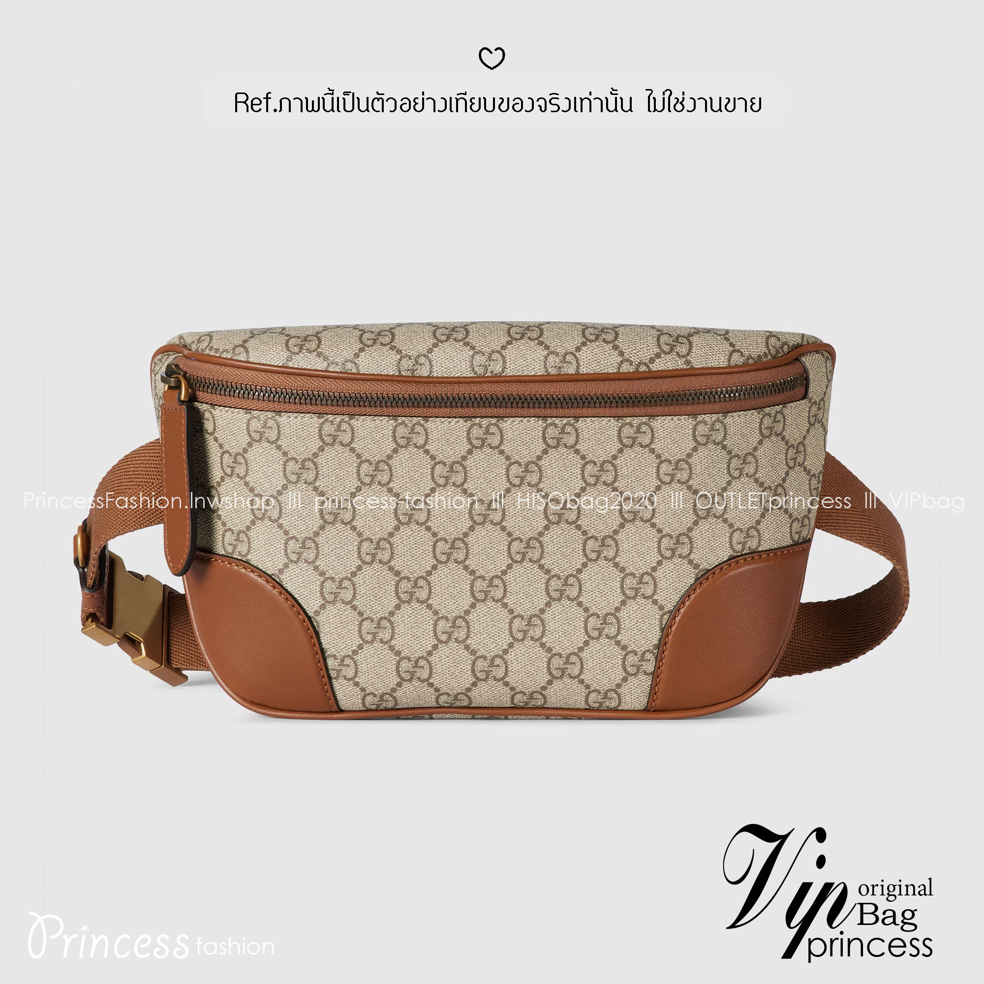 GUCCI GG Emblem medium belt bag กระเป๋าคาดอก/คาดเอวปรับโฉมใหม่ สวยสง่างาม สปอร์ตและเท่กว่าเดิม แต่ยังคงความคลาสสิค