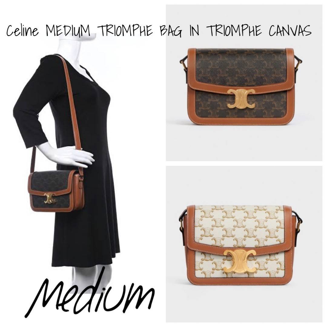 VIP 】Celine TEEN MEDIUM TRIOMPHE BAG IN TRIOMPHE CANVAS สาวๆที่กำลังมองหากระเป๋าน่ารักเอาไว้ใช้ในวันสบาย ๆ แต่ไม่รู้เลือกกระเป๋า Celine รุ่นไหนดี แนะนำรุ่นนี้เลยคะ เป็นกระเป๋าสะพายข้างขนาดกำลังดี สวยแบบคลาสสิก หรูหราด้วยแคนวาสเคลือบลาย Triomphe อีกทั้งยัง