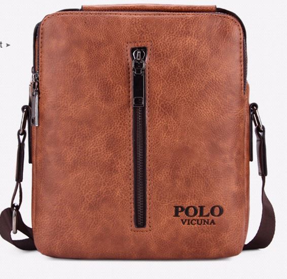 กระเป๋าสะพายข้าง ผู้ชาย กระเป๋าหนัง Polo ขนาดกลาง กระเป๋าถือ กระเป๋าสะพาย สไตล์ นักบริหาร 764318