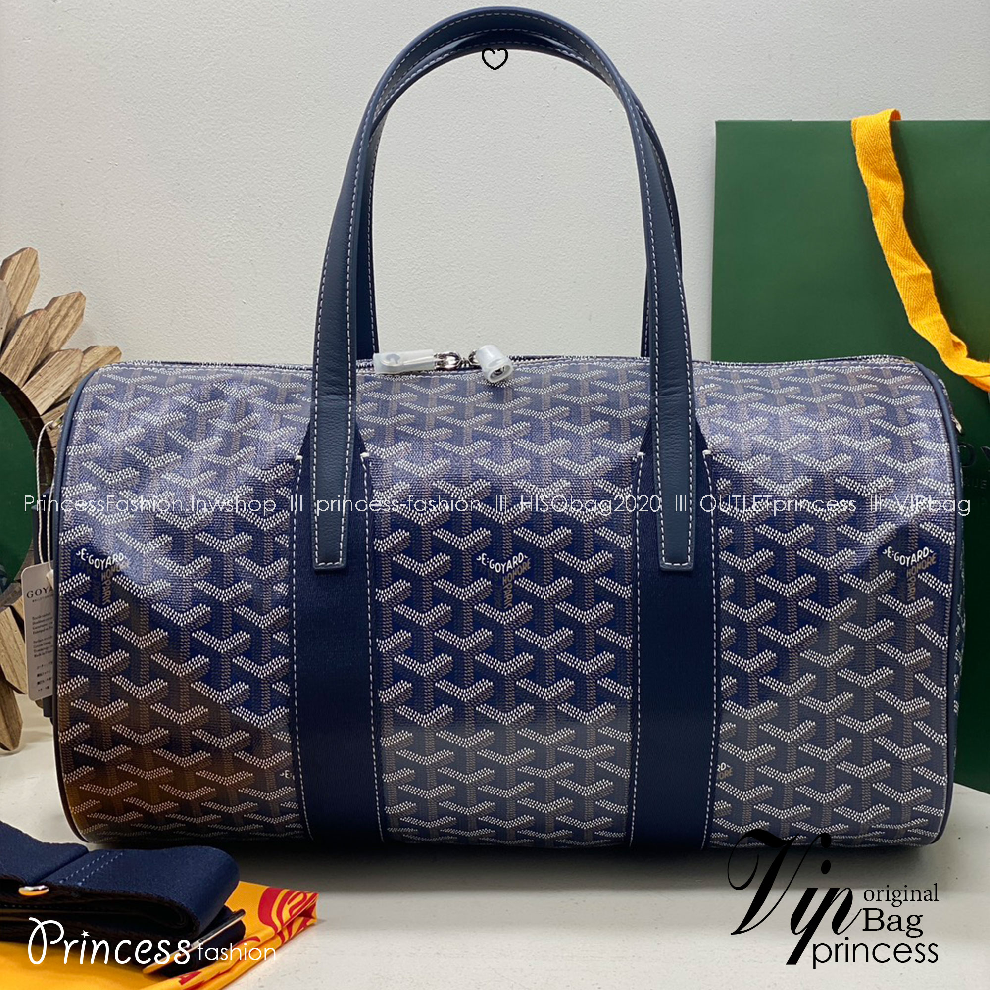 ORI หนังแท้ | Goyard Barrel 40 Sports Bag กระเป๋าสะพายทรง Keepall ใบใหญ่ ดีไซน์สปอร์ต ภายในโล่งกว้าง จุของได้เยอะ มีหูจับด้านบน เพิ่มฟังชั่นหูหิ้วด้านข้าง สะดวกใช้งาน
