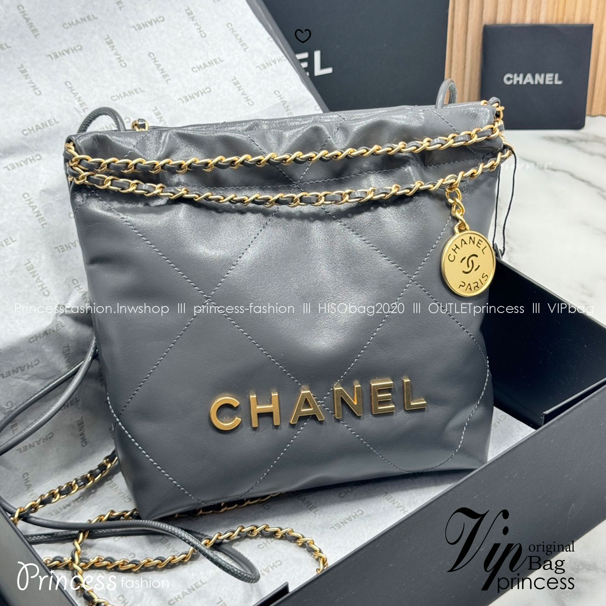 พร้อมส่ง 11 สี ORI หนังแท้ | CHANEL 22 Mini Handbag กระเป๋าสะพายสุดหรู รุ่นยอดนิยม 🤍 เกรดออริจินอล หนังแท้ ภาพถ่ายจากงานขายจริง ใช้งานต่างประเทศได้