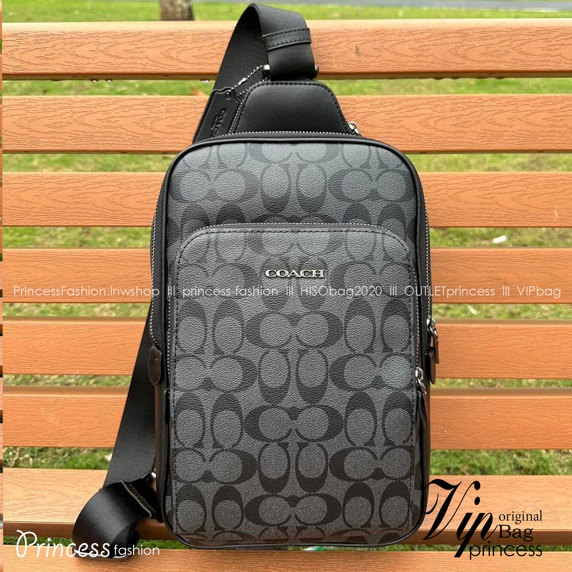 พร้อมส่ง 4 สี COACH Ethan Pack In Signature Canvas / COACH GRAHAM PACK กระเป๋าคาดอก 🧡 เกรดท็อปออริจินอล 1:1 สลับแท้ เกรดดีสุด ใช้งานต่างประเทศได้