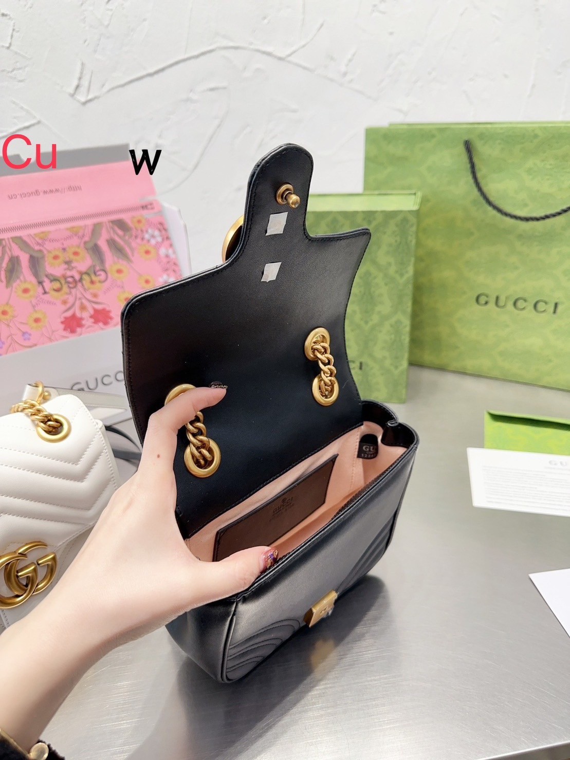 GG MARMONT MATELASSE MINI TOTE BAG / GG MARMONT mini shoulder bag พร้อมส่ง 2 สี กระเป๋าสะพายมินิคลาสสิค สะพายขับผิว ดูแพง อัพลุคได้สบายๆ