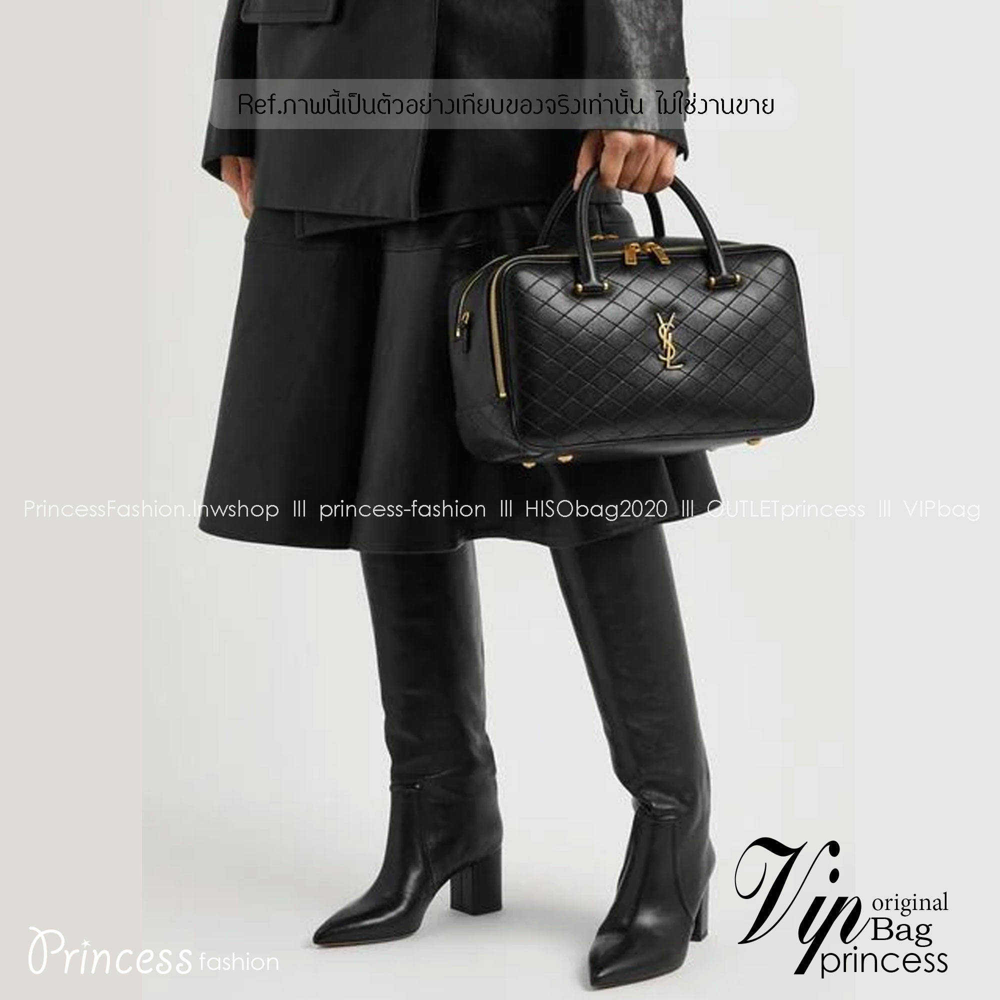 YSL LYIA DUFFLE IN QUILTED / YSL Keepall กระเป๋าสะพายใบใหญ่ ใช้เดินทางได้ งานหนังสวยเต็มใบ เกรดออริ สลับแท้ 1:1 ใช้ต่างประเทศได้