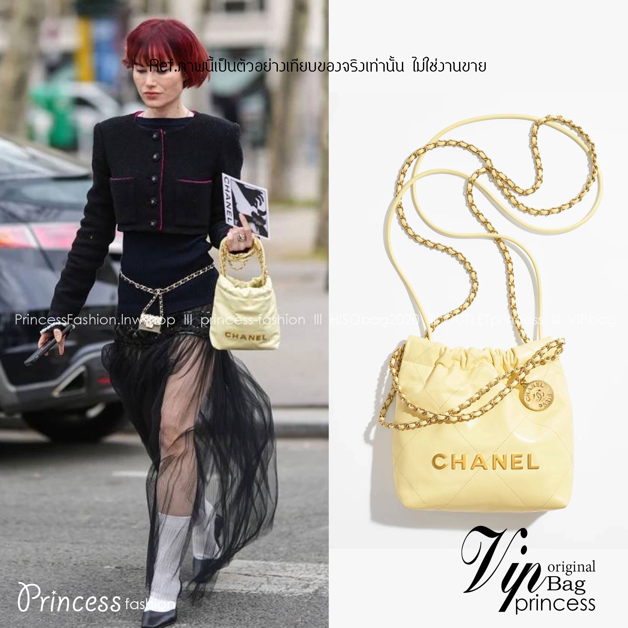 Chanel 22 mini bag / CHANEL 22 MINI HANDBAG พร้อมส่ง 4 สี กระเป๋าสะพาย ดีไซน์เรียบหรู โดดเด่นจากสายสะพายโซ่สีทอง และเหรียญโลโก้ ใช้ได้ง่ายๆไปเลยทุกโอกาส