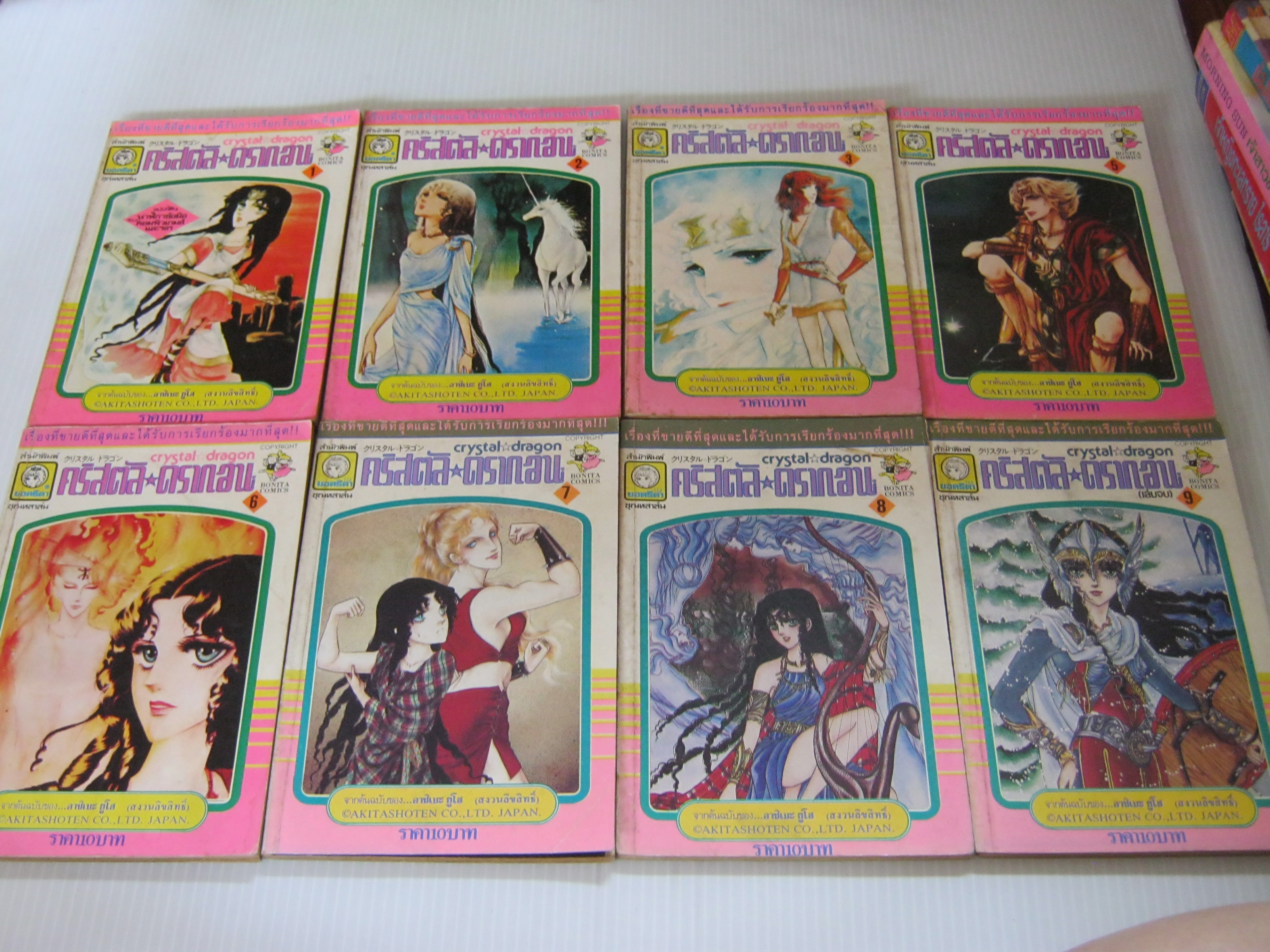 คริสตัล-ดรากอน ชุด เล่ม 1,2,3,5,6,7,8,9 ( 9 เล่มจบ ) ขาดเล่ม 4 อาชิเบะ ยูโฮ เขียน***สินค้าหมด***