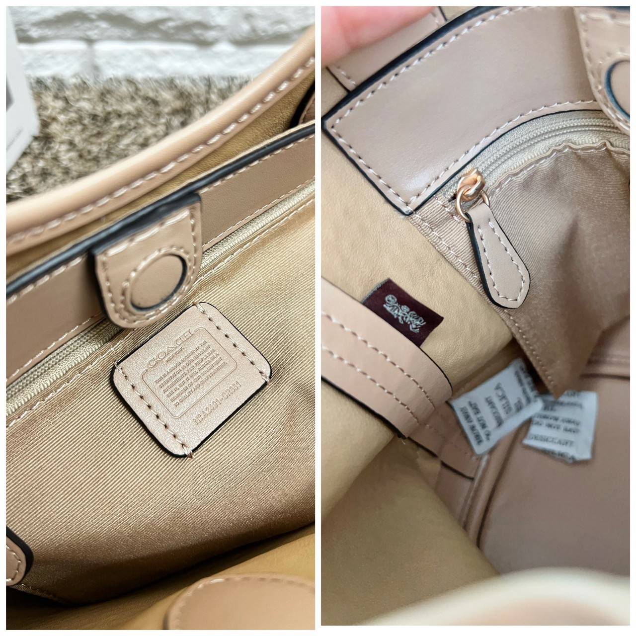 Coach Hanna Bucket Bag In Straw And Smooth Leather 7" กระเป๋าทรงถังงานทอน้ำหนักเบา จุของได้เยอะ เกรดท็อปออริ เกรดดีสุด สลับแท้ 1:1 ใช้ต่างประเทศได้