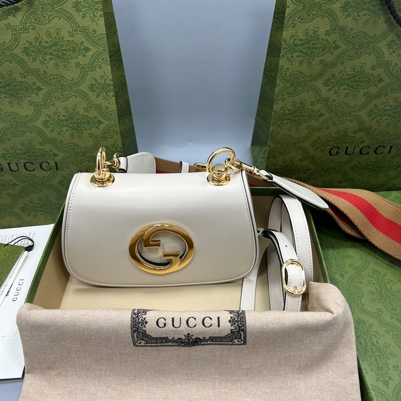 GUCCI Blondie mini bag เกรดเทพออริจินล หนังแท้ ภาพถ่ายจากงานขายจริง ใช้งานต่างประเทศได้ ผ่านทุก ตม